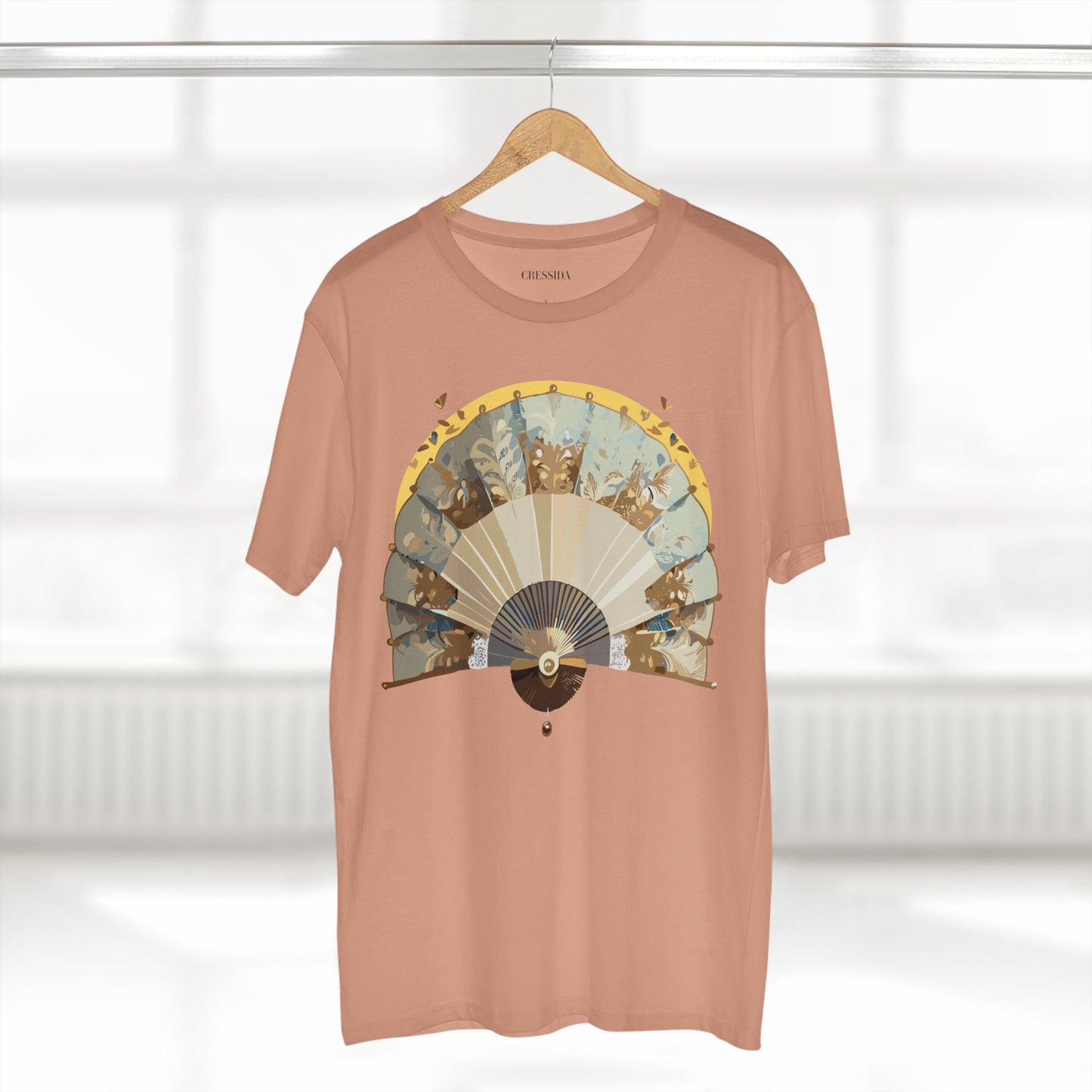 Fan shirt, Shirt with Fan, Tee Shirt with Antique Fan