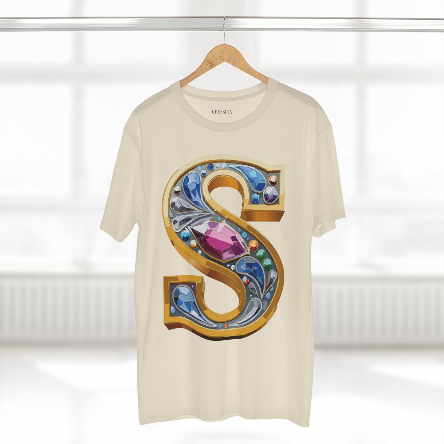 Letter Shirt, Shirt with Letters, Tee Shirt with Gold Letters
