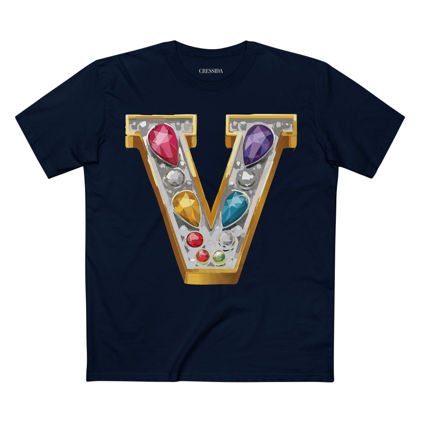 Letter Shirt, Shirt with Letters, Tee Shirt with Gold Letters