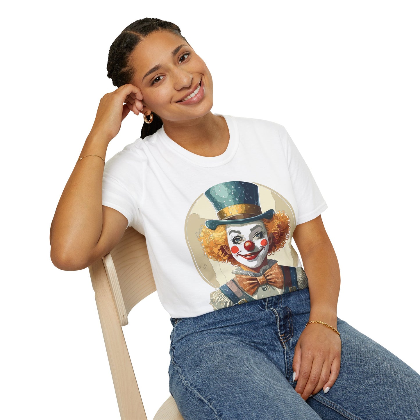 Clown Shirt, T Shirt with Clown, Funny Man Shirt, Tee Shirt with Funny Man, Circus Shirt, Shirt with Circus, Scary Man Shirt, Shirt with Scary Man