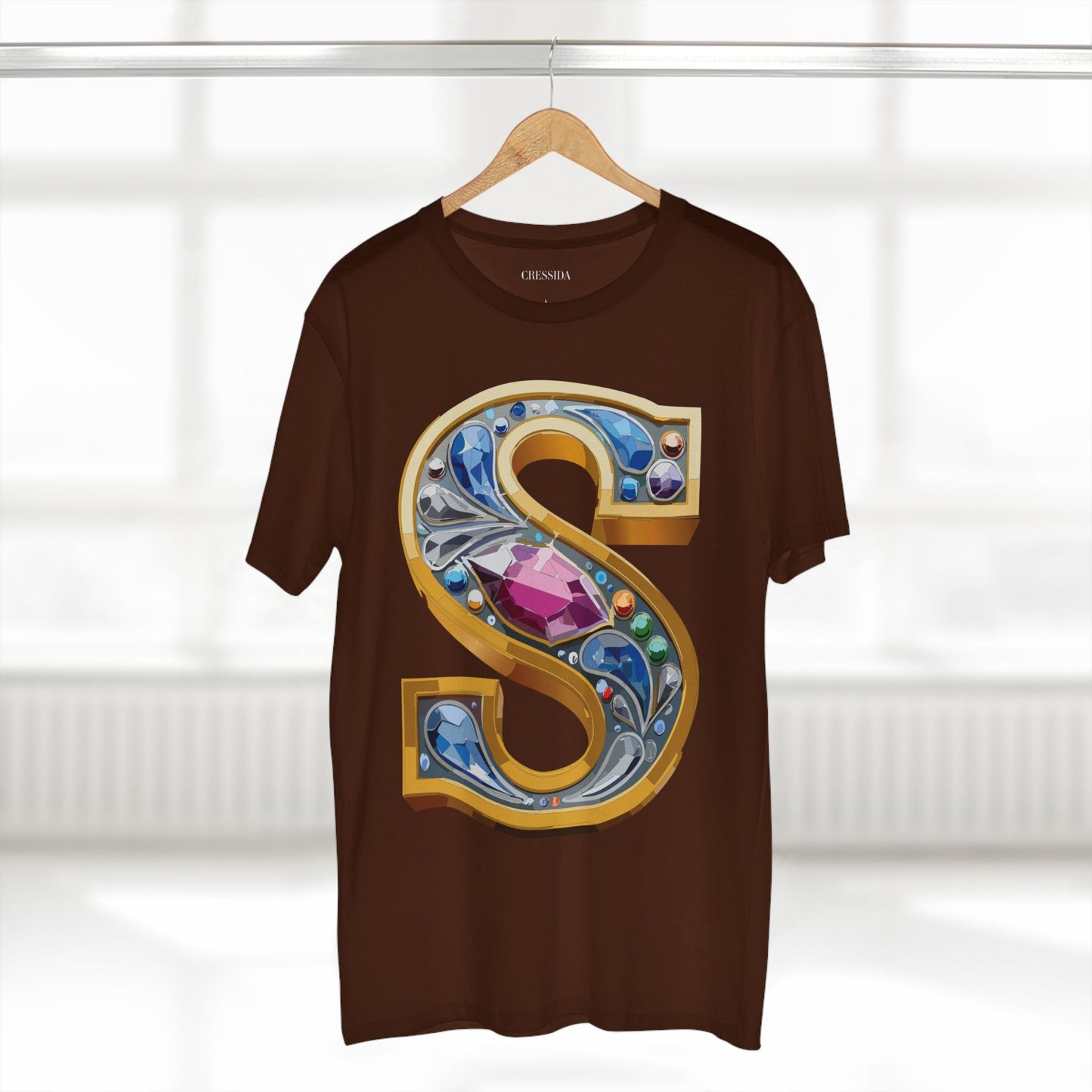 Letter Shirt, Shirt with Letters, Tee Shirt with Gold Letters
