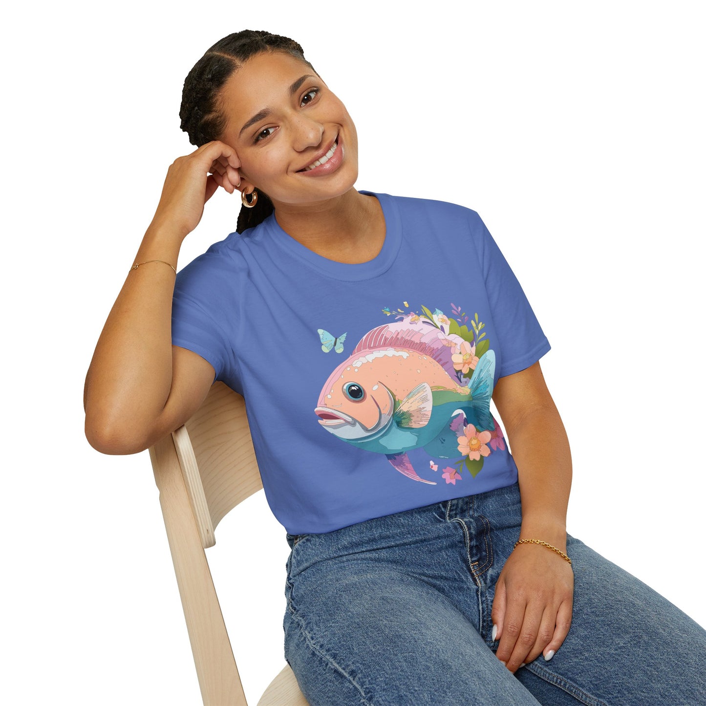 Fish Art Design Shirt, T Shirt with Fish, Graphic Shirt, Tee Shirt with Graphic Design, Shirt with Fish Graphic Art