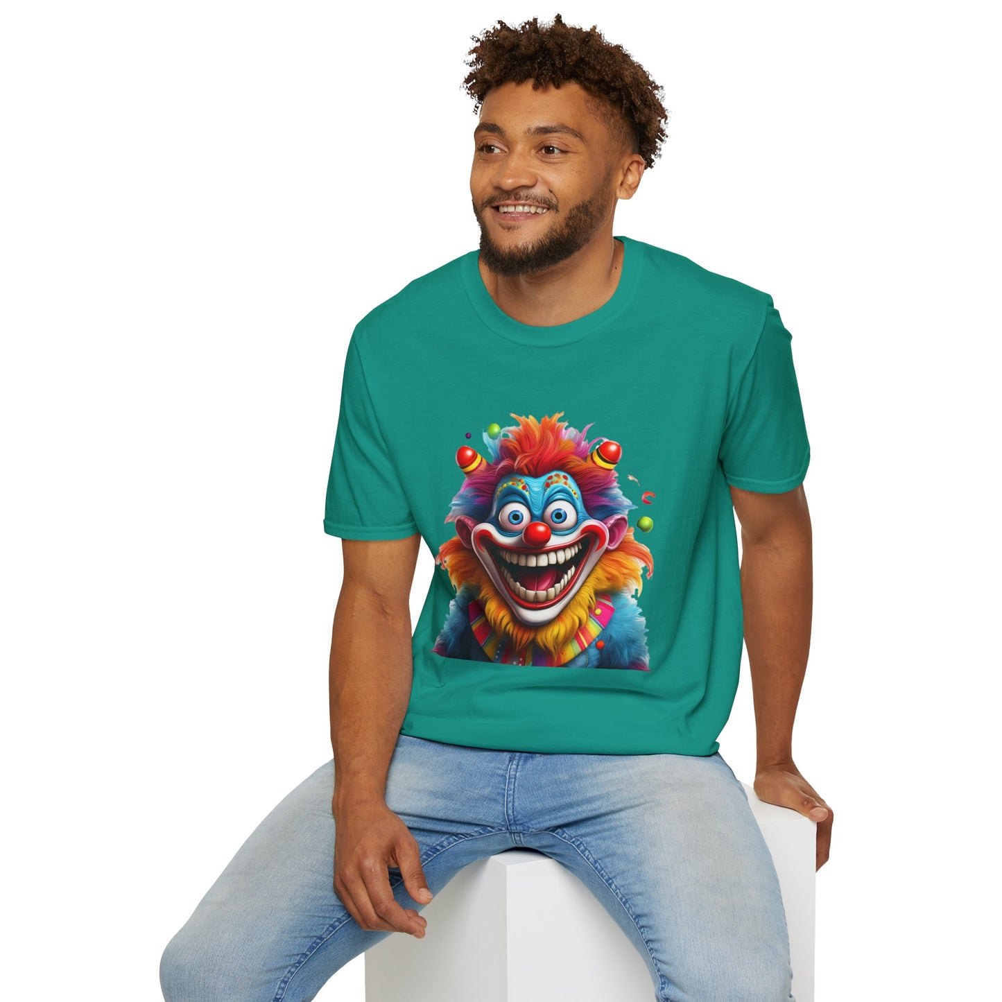 Clown Shirt, T Shirt with Clown, Funny Man Shirt, Tee Shirt with Funny Man, Circus Shirt, Shirt with Circus, Scary Man Shirt, Shirt with Scary Man