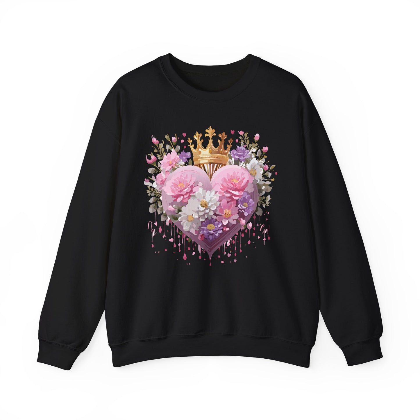 Floral Heart Sweatshirt, Floral Love Sweatshirt, Valentine's Day Sweatshirt, Heart Floral Sweatshirt