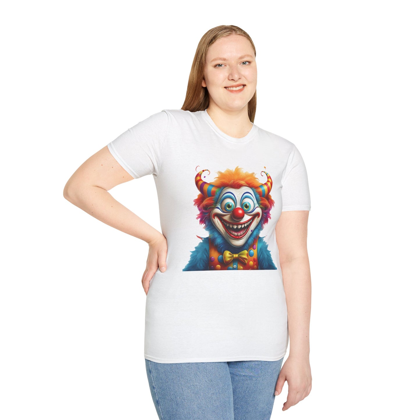 Clown Shirt, T Shirt with Clown, Funny Man Shirt, Tee Shirt with Funny Man, Circus Shirt, Shirt with Circus, Scary Man Shirt, Shirt with Scary Man