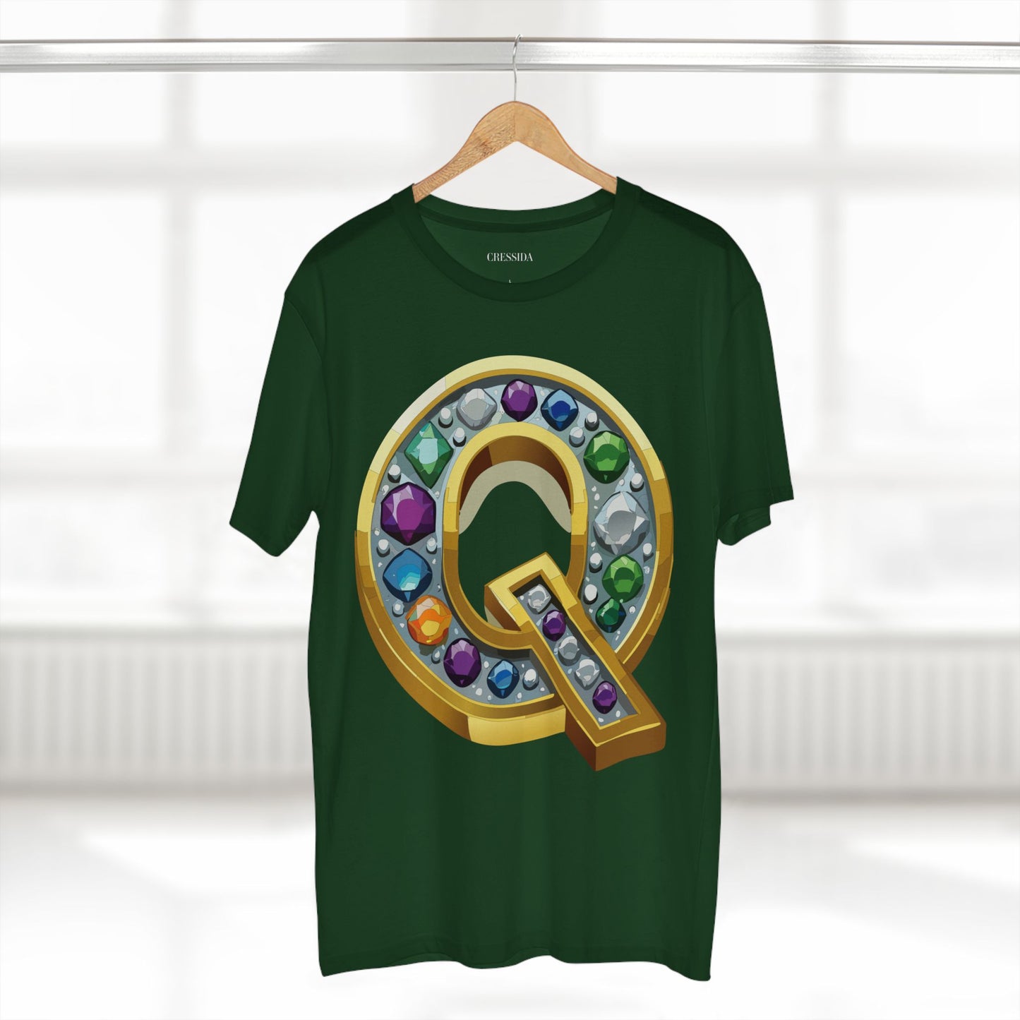 Letter Shirt, Shirt with Letters, Tee Shirt with Gold Letters