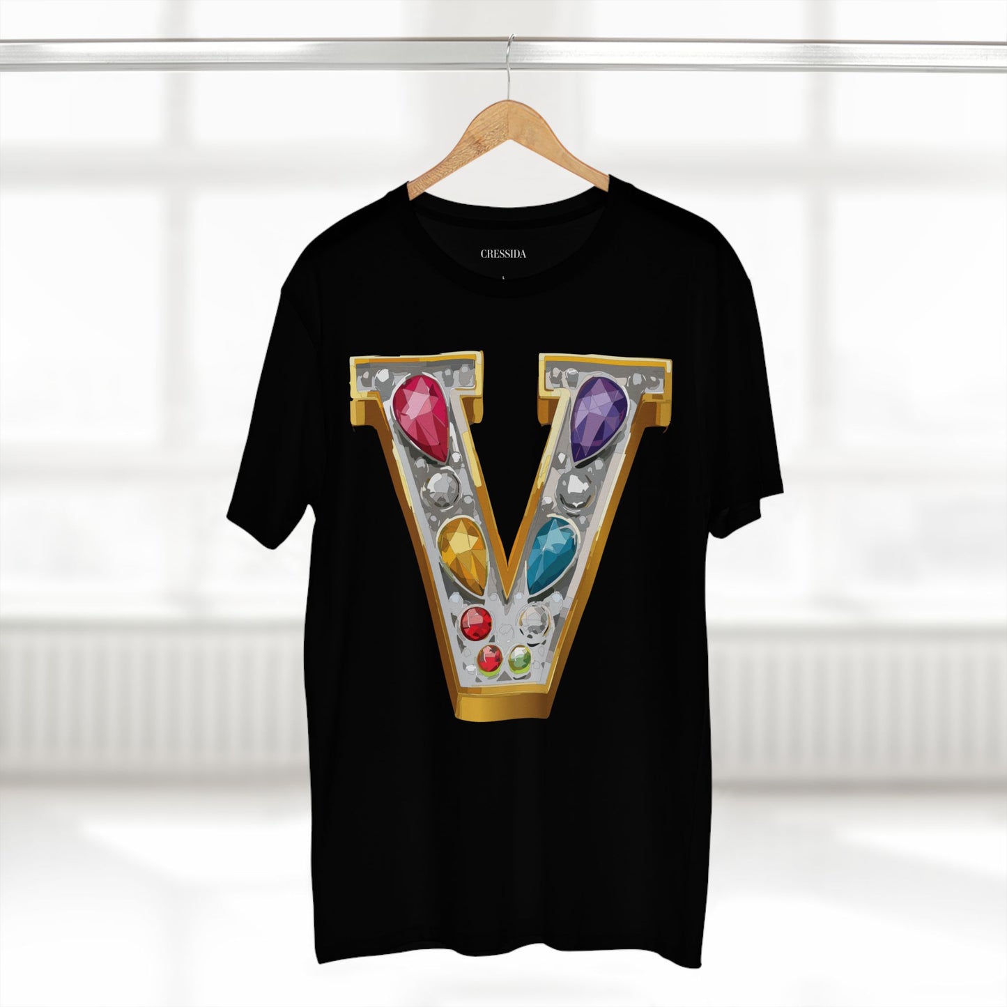 Letter Shirt, Shirt with Letters, Tee Shirt with Gold Letters