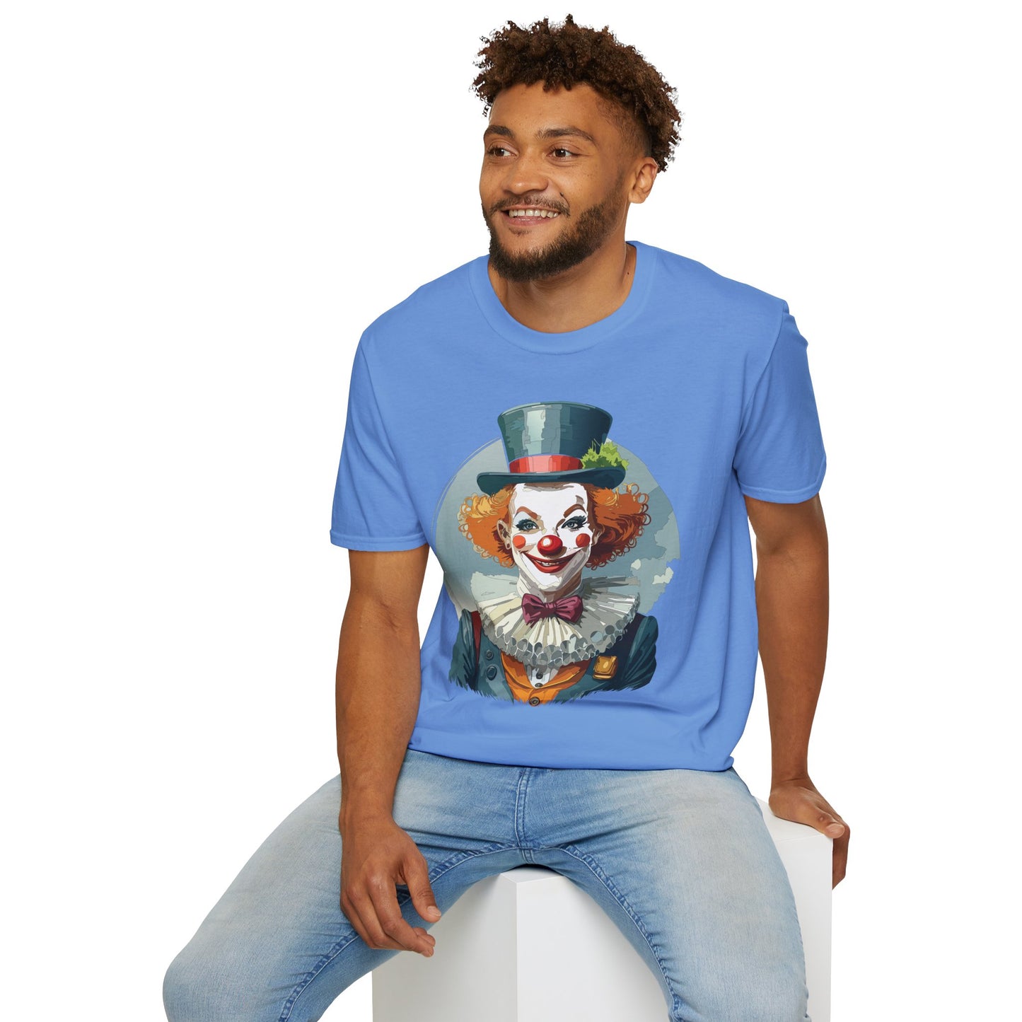 Clown Shirt, T Shirt with Clown, Funny Man Shirt, Tee Shirt with Funny Man, Circus Shirt, Shirt with Circus, Scary Man Shirt, Shirt with Scary Man