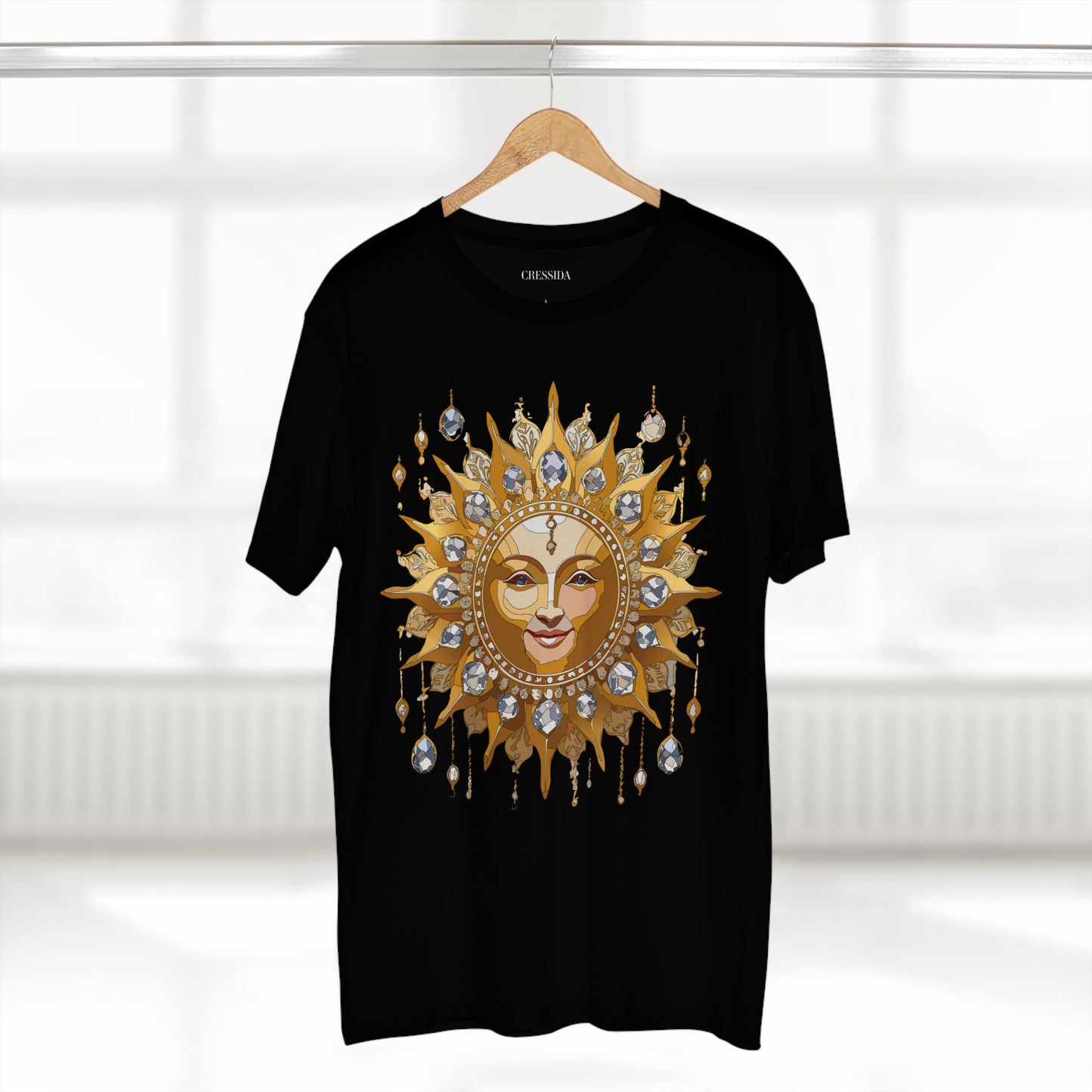 Sun Shirt, Shirt with Sun, Tee Shirt with Gold Sun