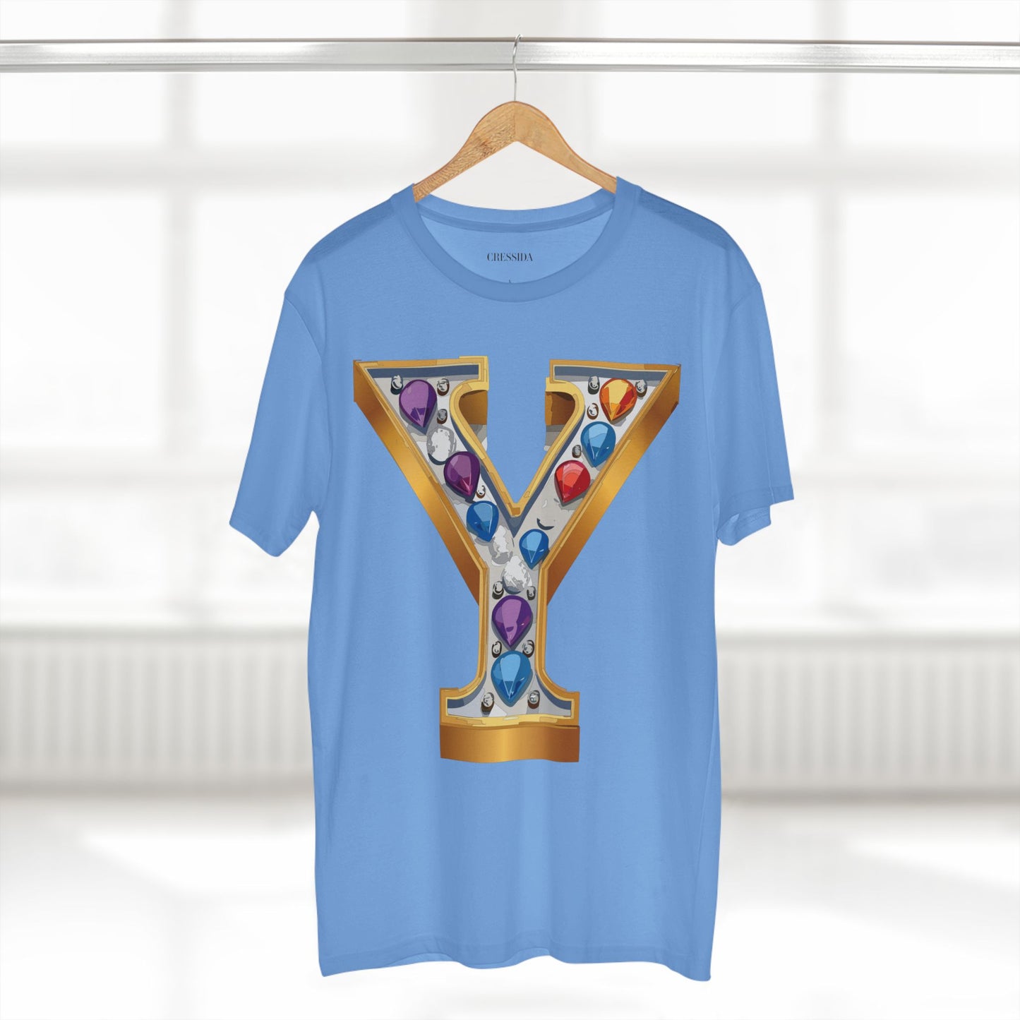 Letter Shirt, Shirt with Letters, Tee Shirt with Gold Letters