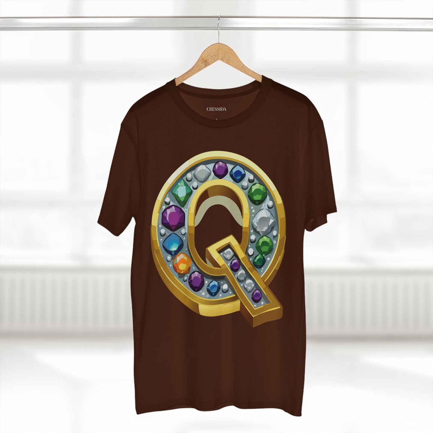 Letter Shirt, Shirt with Letters, Tee Shirt with Gold Letters