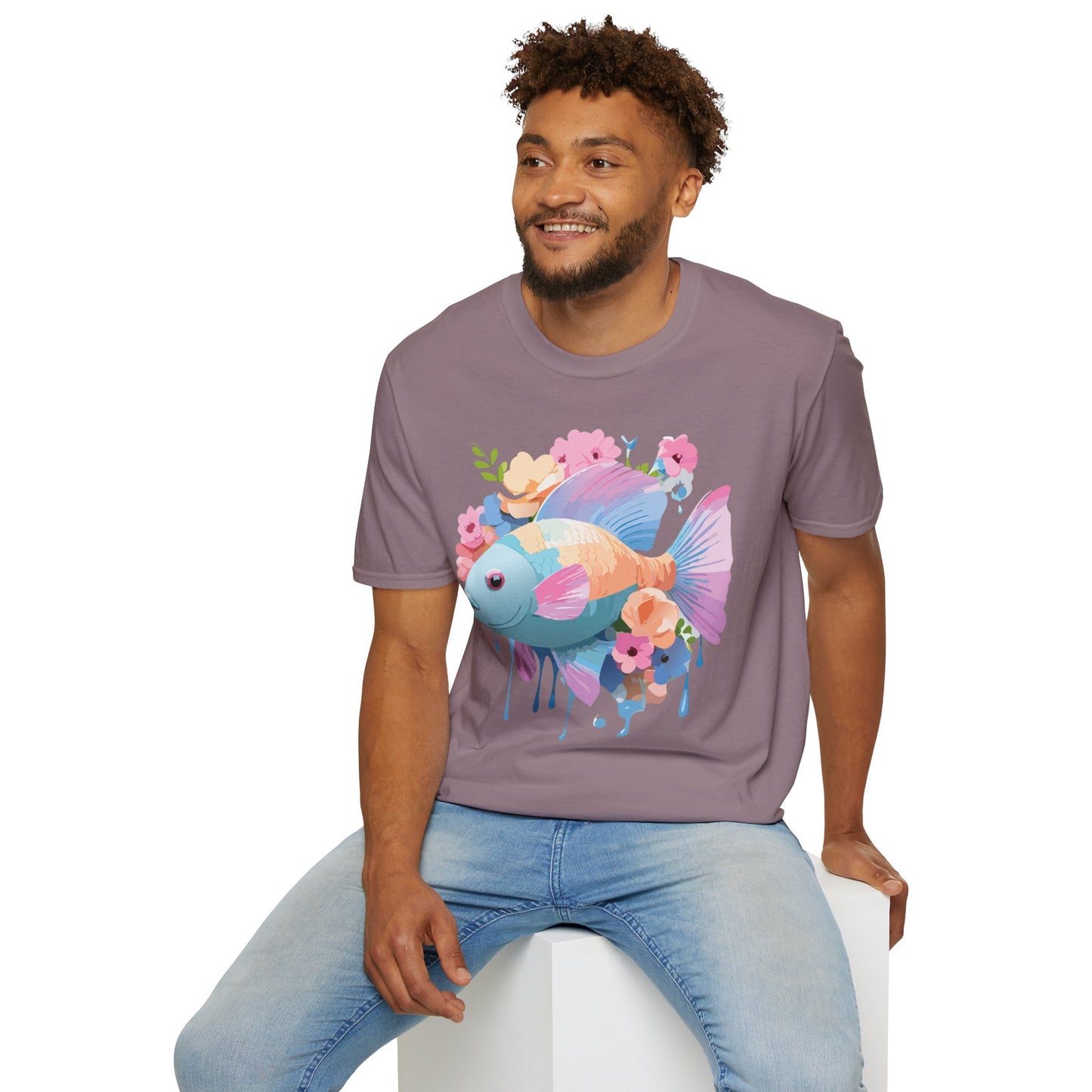 Fish Art Design Shirt, T Shirt with Fish, Graphic Shirt, Tee Shirt with Graphic Design, Shirt with Fish Graphic Art