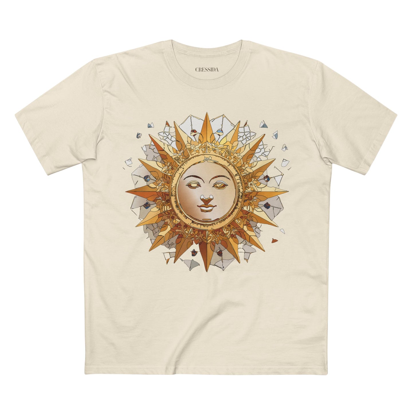 Sun Shirt, Shirt with Sun, Tee Shirt with Gold Sun