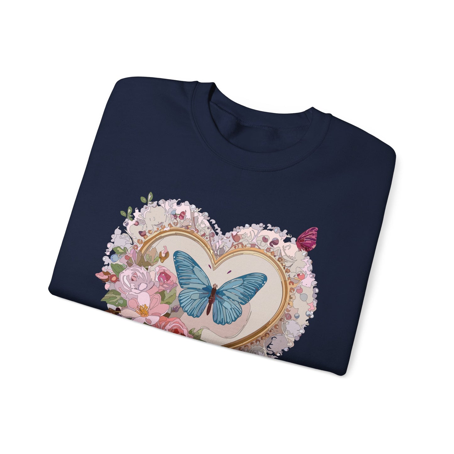 Floral Heart Sweatshirt, Floral Love Sweatshirt, Valentine's Day Sweatshirt, Heart Floral Sweatshirt