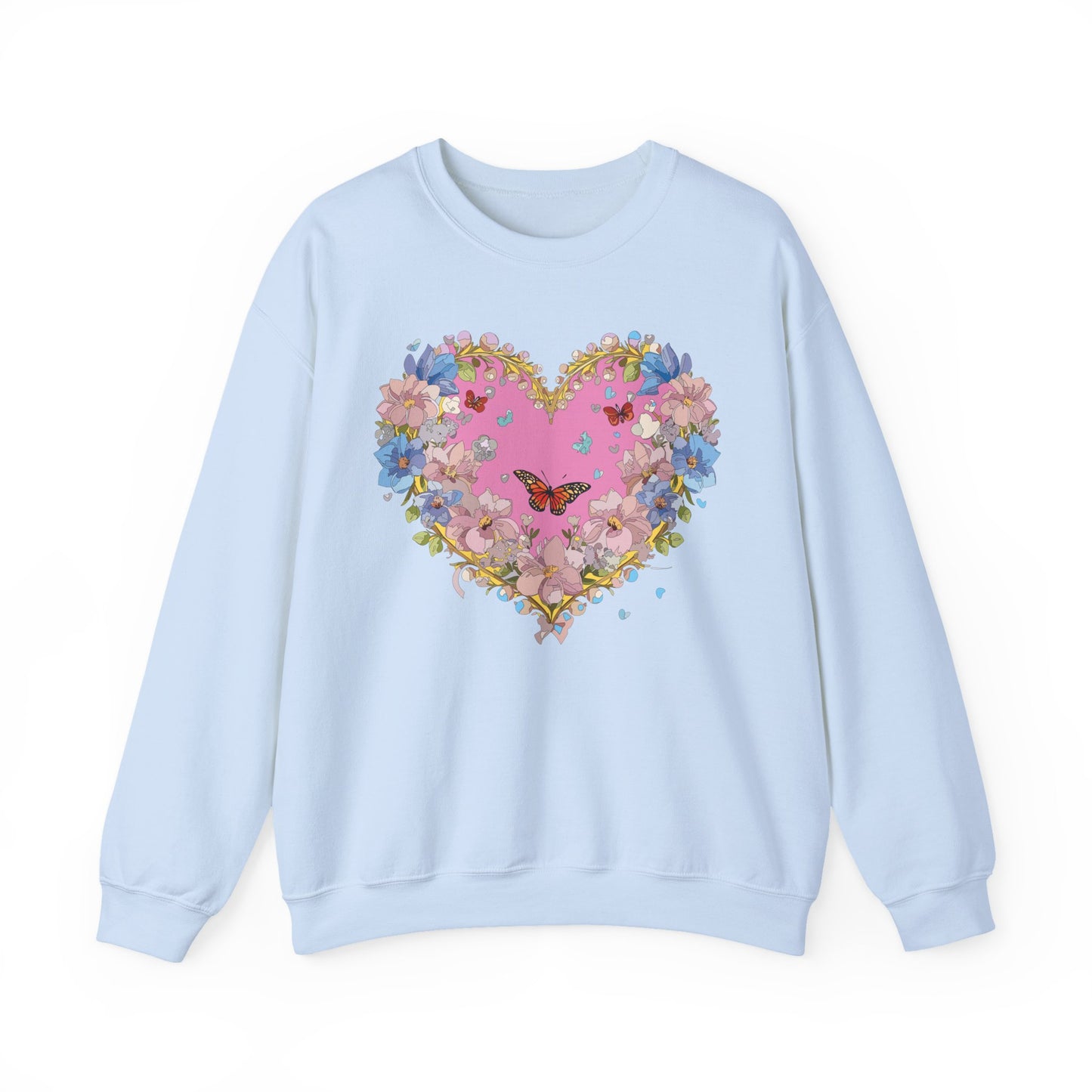 Floral Heart Sweatshirt, Floral Love Sweatshirt, Valentine's Day Sweatshirt, Heart Floral Sweatshirt