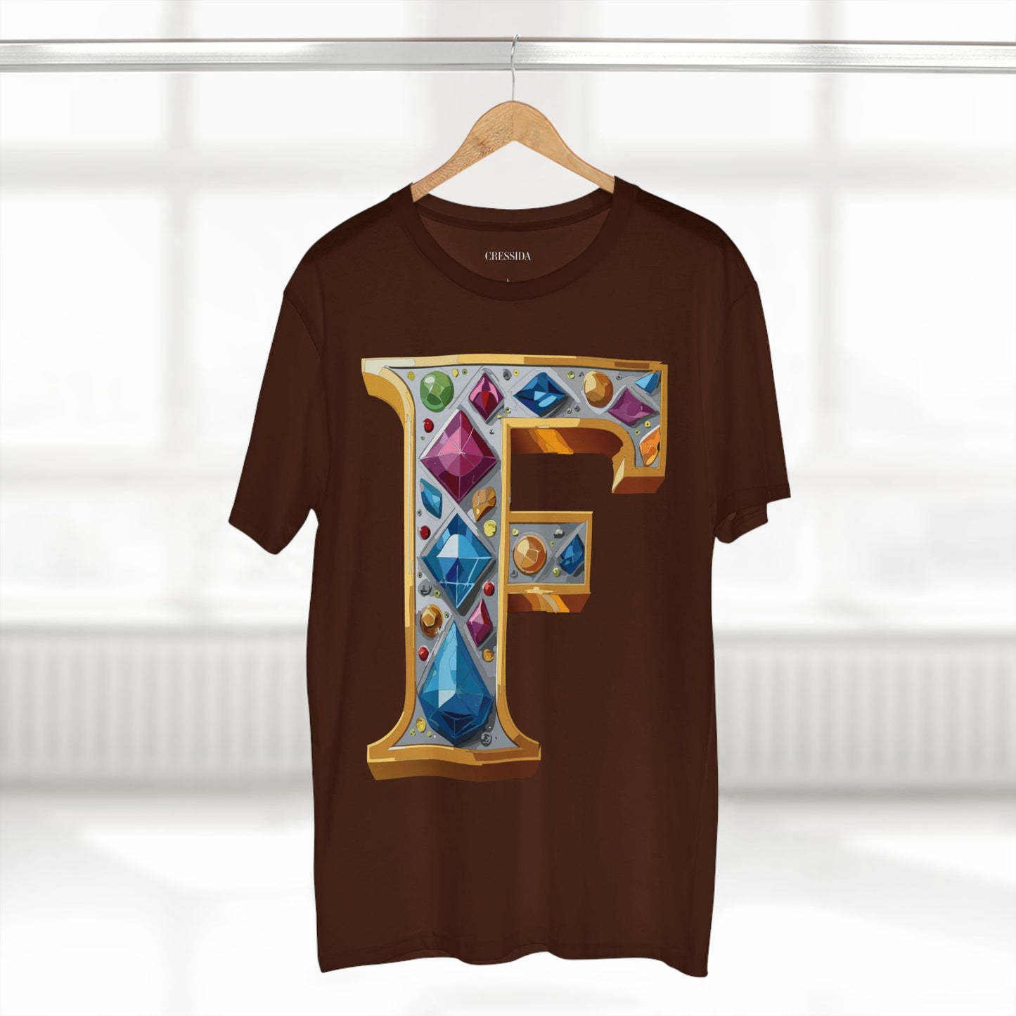 Letter Shirt, Shirt with Letters, Tee Shirt with Gold Letters