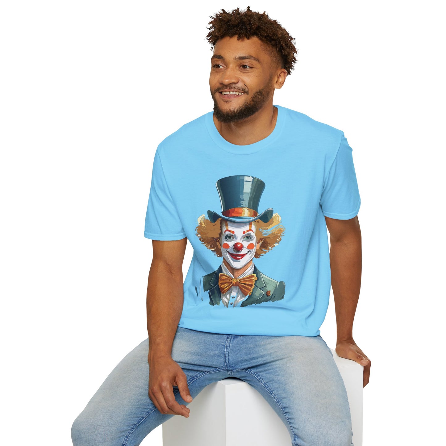 Clown Shirt, T Shirt with Clown, Funny Man Shirt, Tee Shirt with Funny Man, Circus Shirt, Shirt with Circus, Scary Man Shirt, Shirt with Scary Man