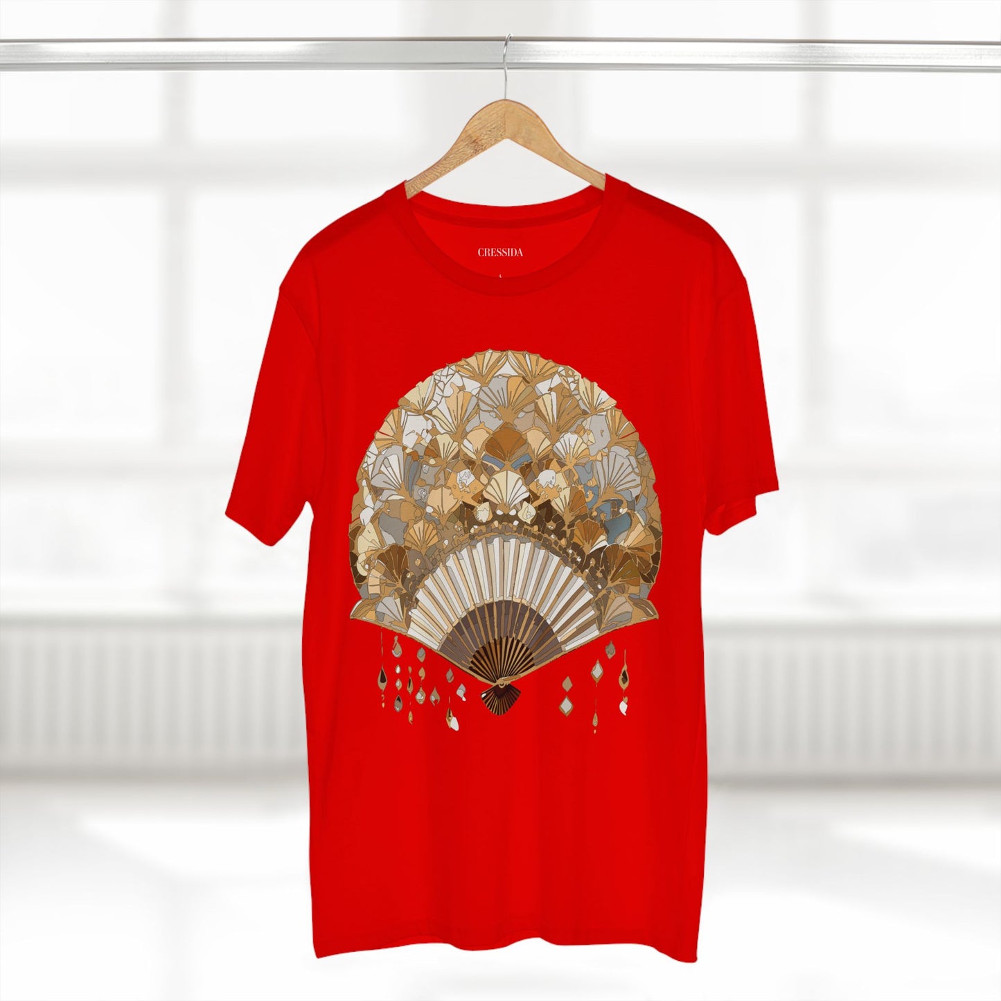Fan shirt, Shirt with Fan, Tee Shirt with Antique Fan