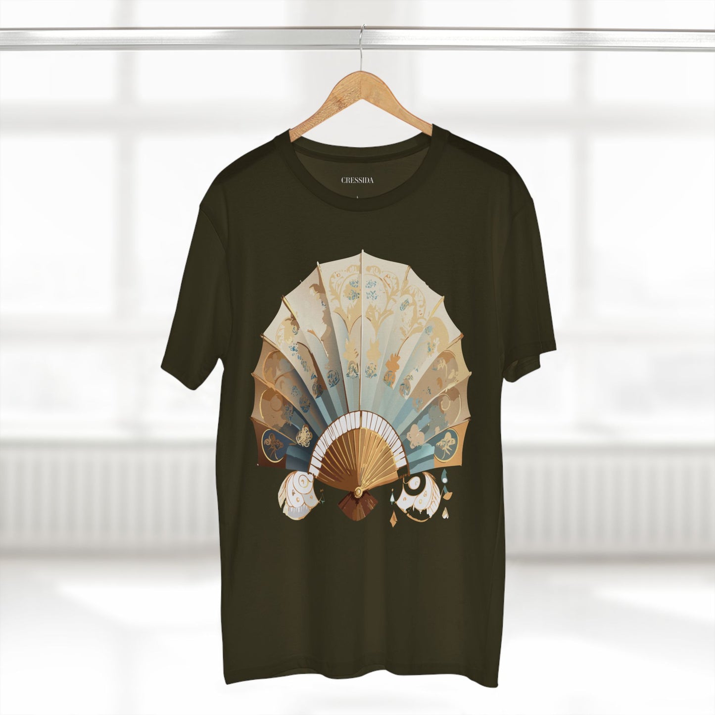 Fan shirt, Shirt with Fan, Tee Shirt with Antique Fan