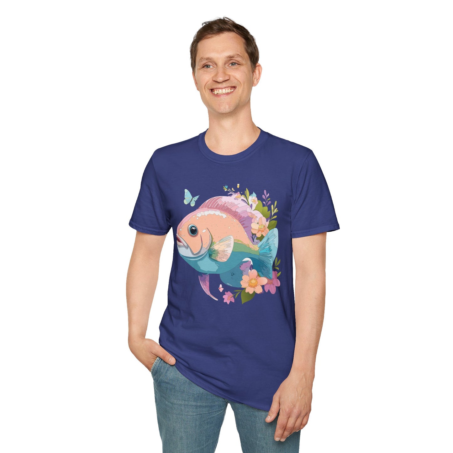 Fish Art Design Shirt, T Shirt with Fish, Graphic Shirt, Tee Shirt with Graphic Design, Shirt with Fish Graphic Art