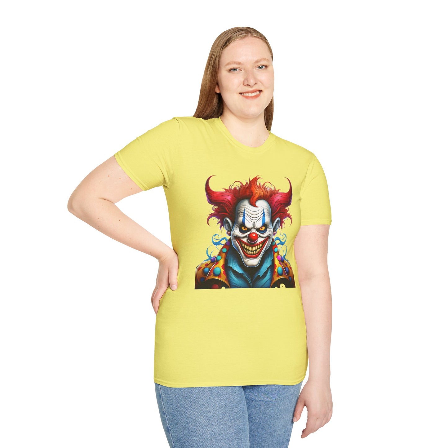 Clown Shirt, T Shirt with Clown, Funny Man Shirt, Tee Shirt with Funny Man, Circus Shirt, Shirt with Circus, Scary Man Shirt, Shirt with Scary Man