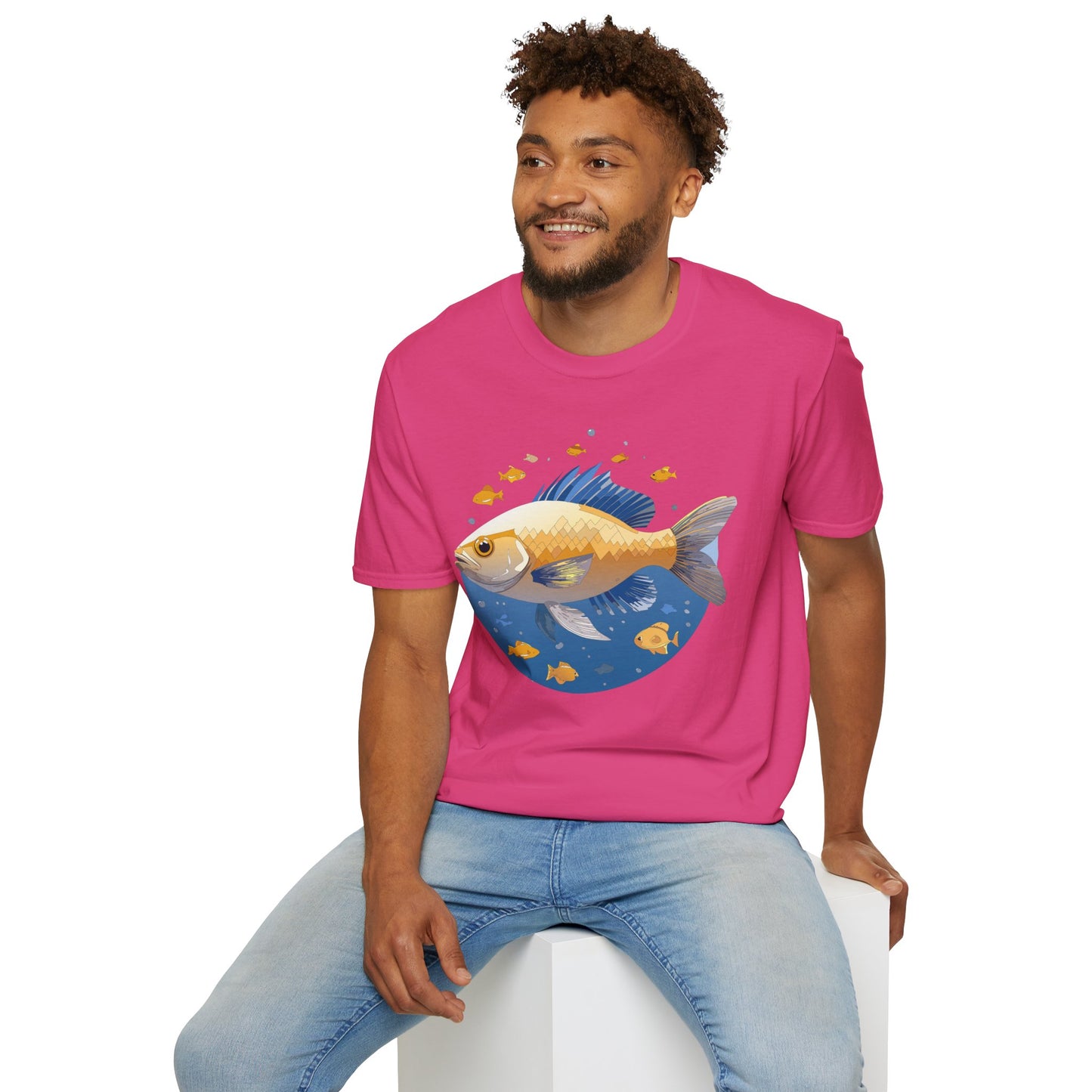 Fish Art Design Shirt, T Shirt with Fish, Graphic Shirt, Tee Shirt with Graphic Design, Shirt with Fish Graphic Art