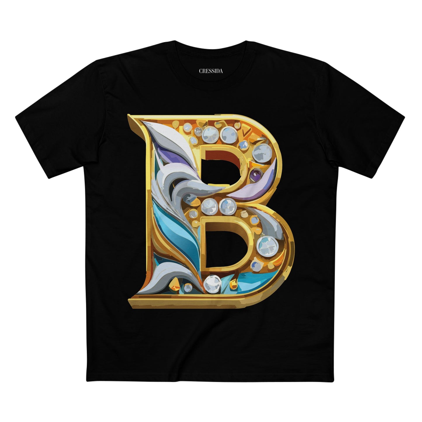 Letter Shirt, Shirt with Letters, Tee Shirt with Gold Letters