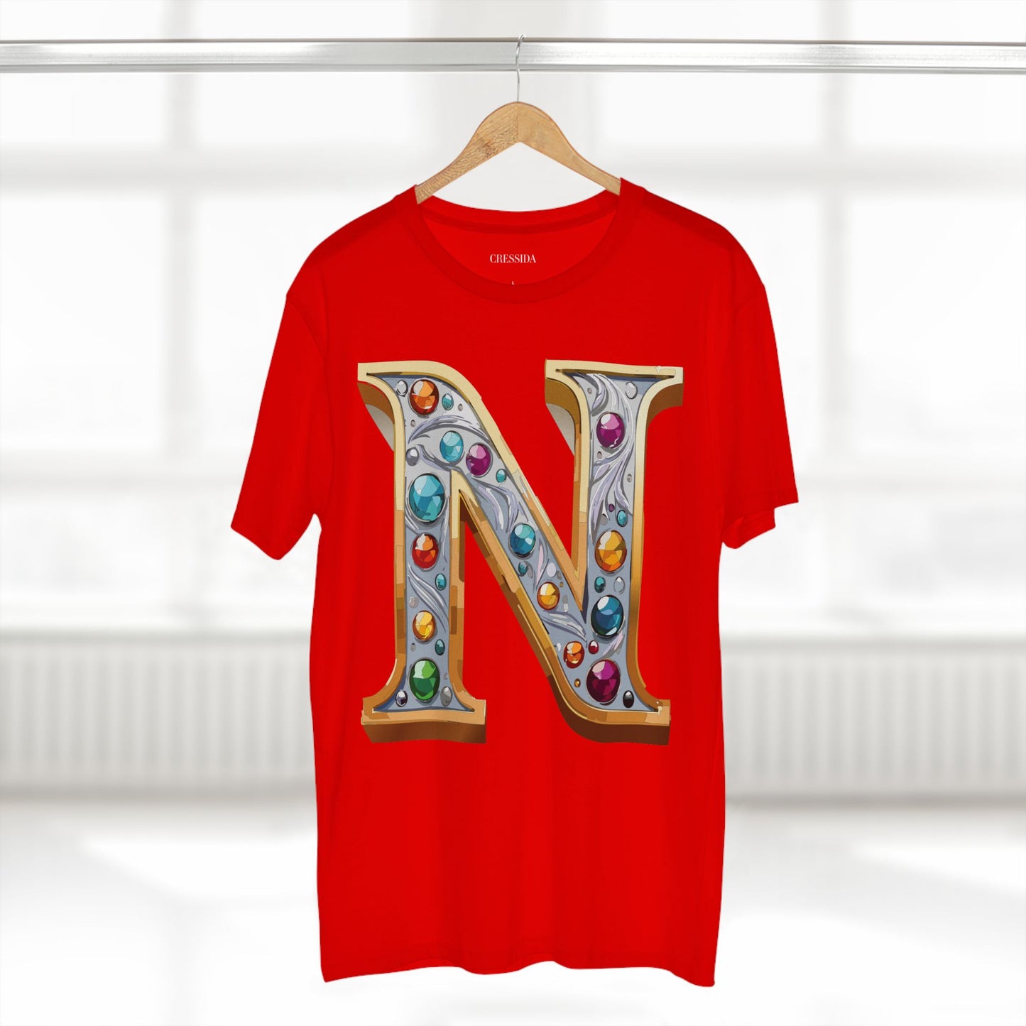 Letter Shirt, Shirt with Letters, Tee Shirt with Gold Letters