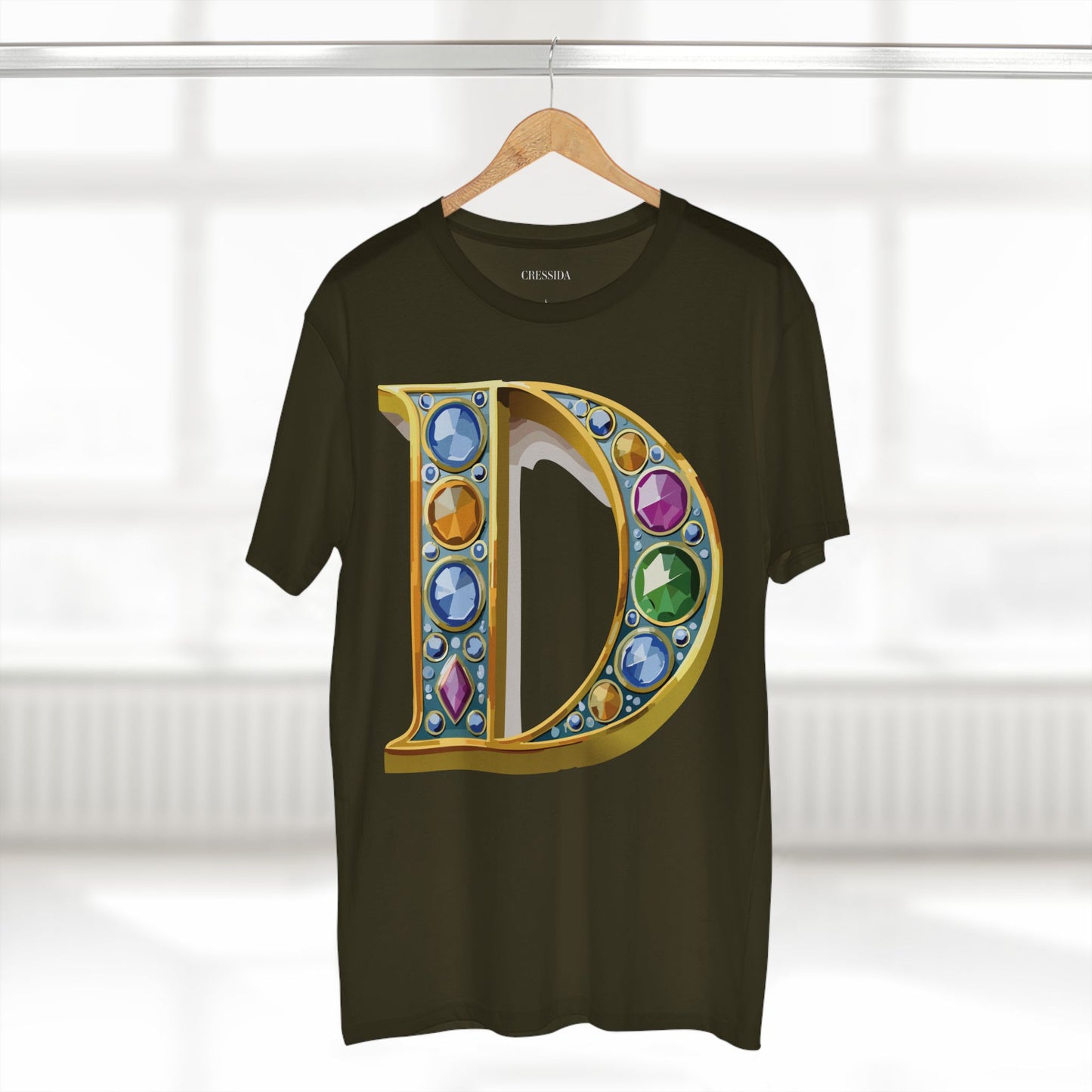 Letter Shirt, Shirt with Letters, Tee Shirt with Gold Letters