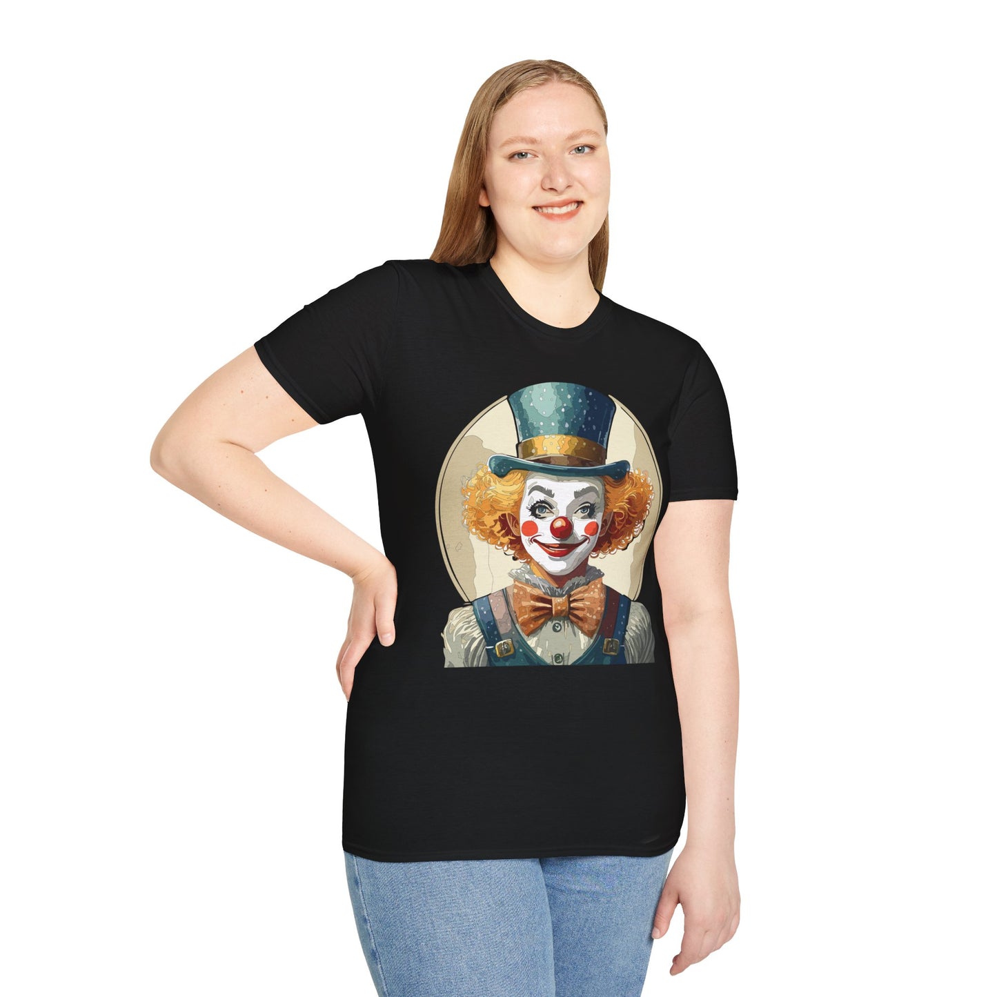 Clown Shirt, T Shirt with Clown, Funny Man Shirt, Tee Shirt with Funny Man, Circus Shirt, Shirt with Circus, Scary Man Shirt, Shirt with Scary Man