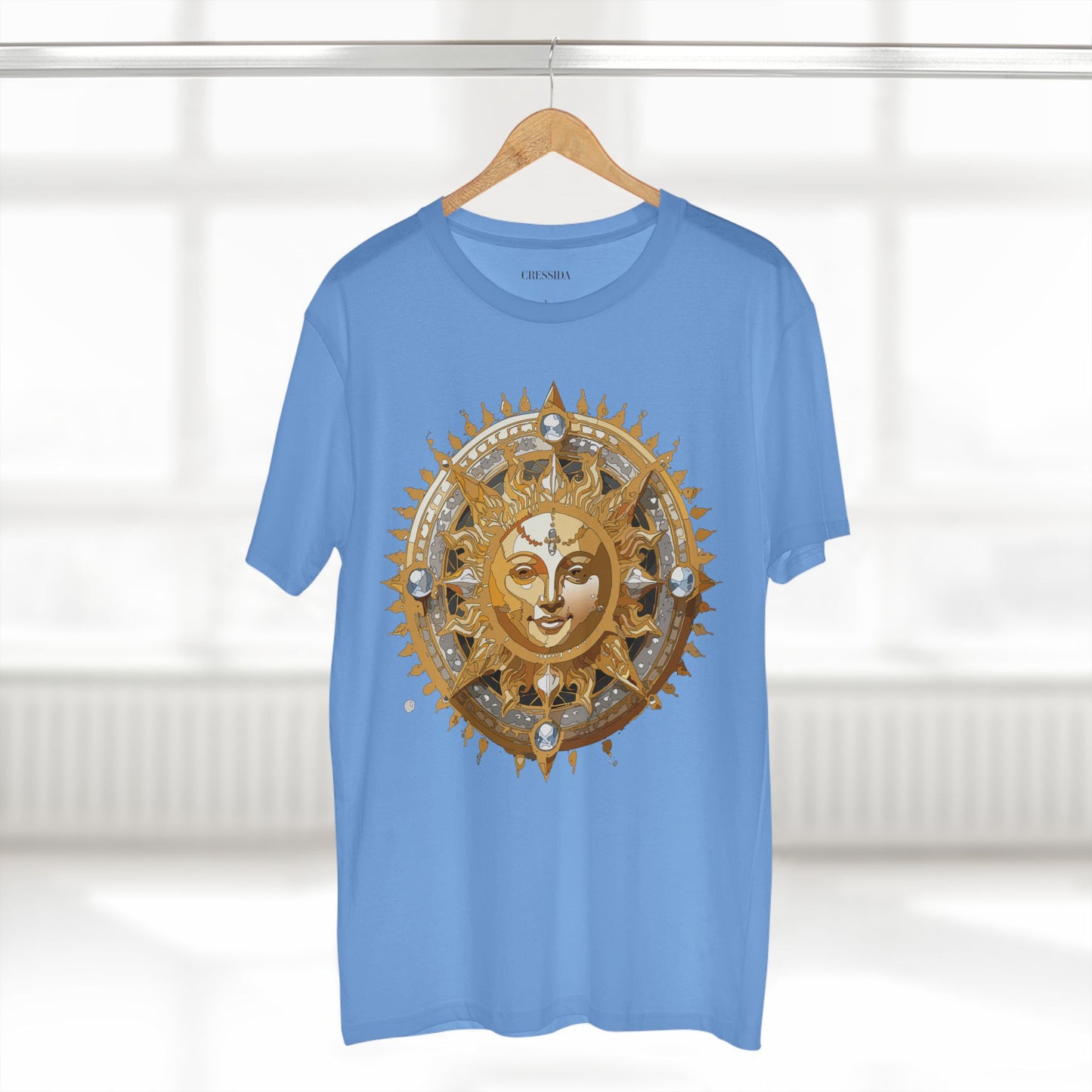 Sun Shirt, Shirt with Sun, Tee Shirt with Gold Sun