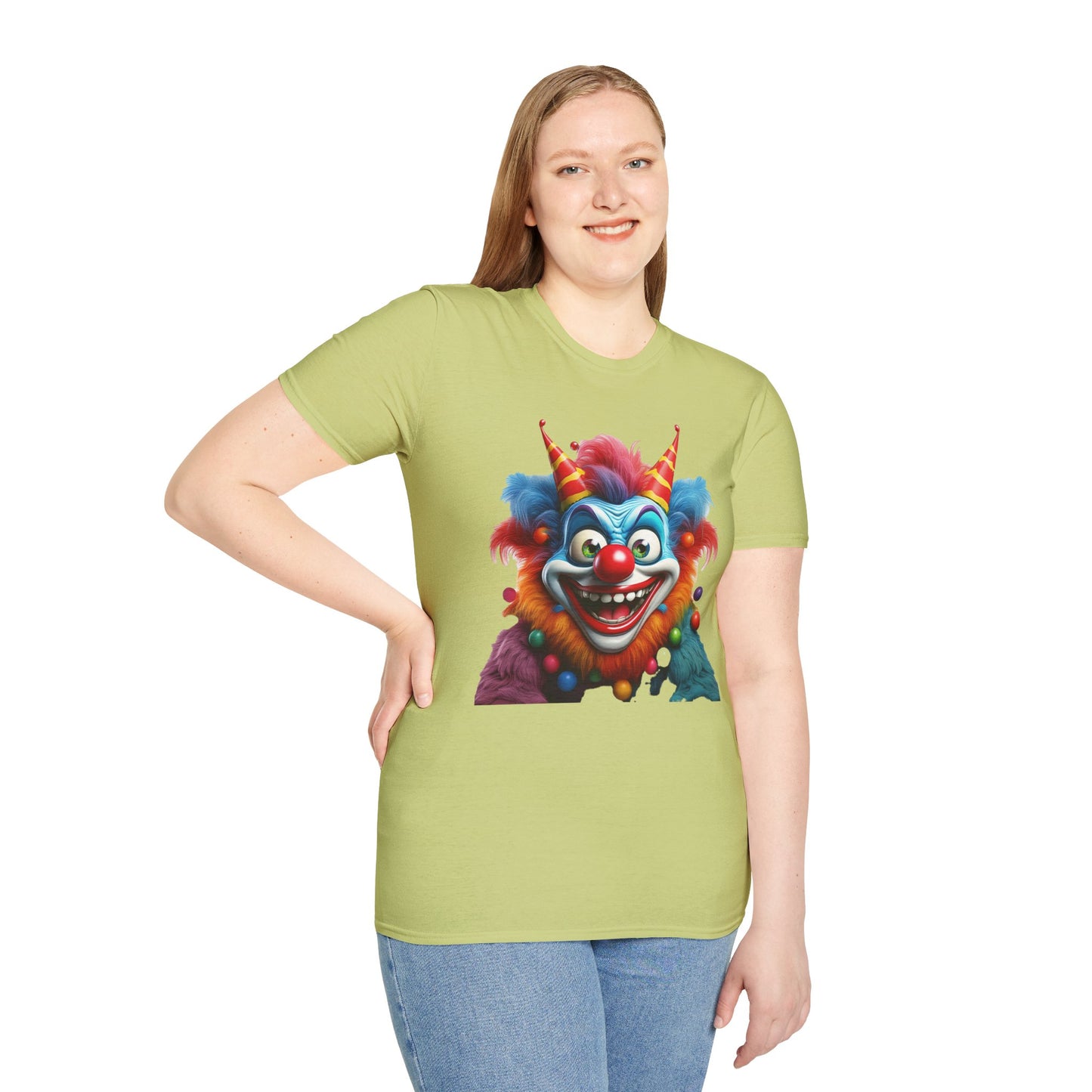 Clown Shirt, T Shirt with Clown, Funny Man Shirt, Tee Shirt with Funny Man, Circus Shirt, Shirt with Circus, Scary Man Shirt, Shirt with Scary Man