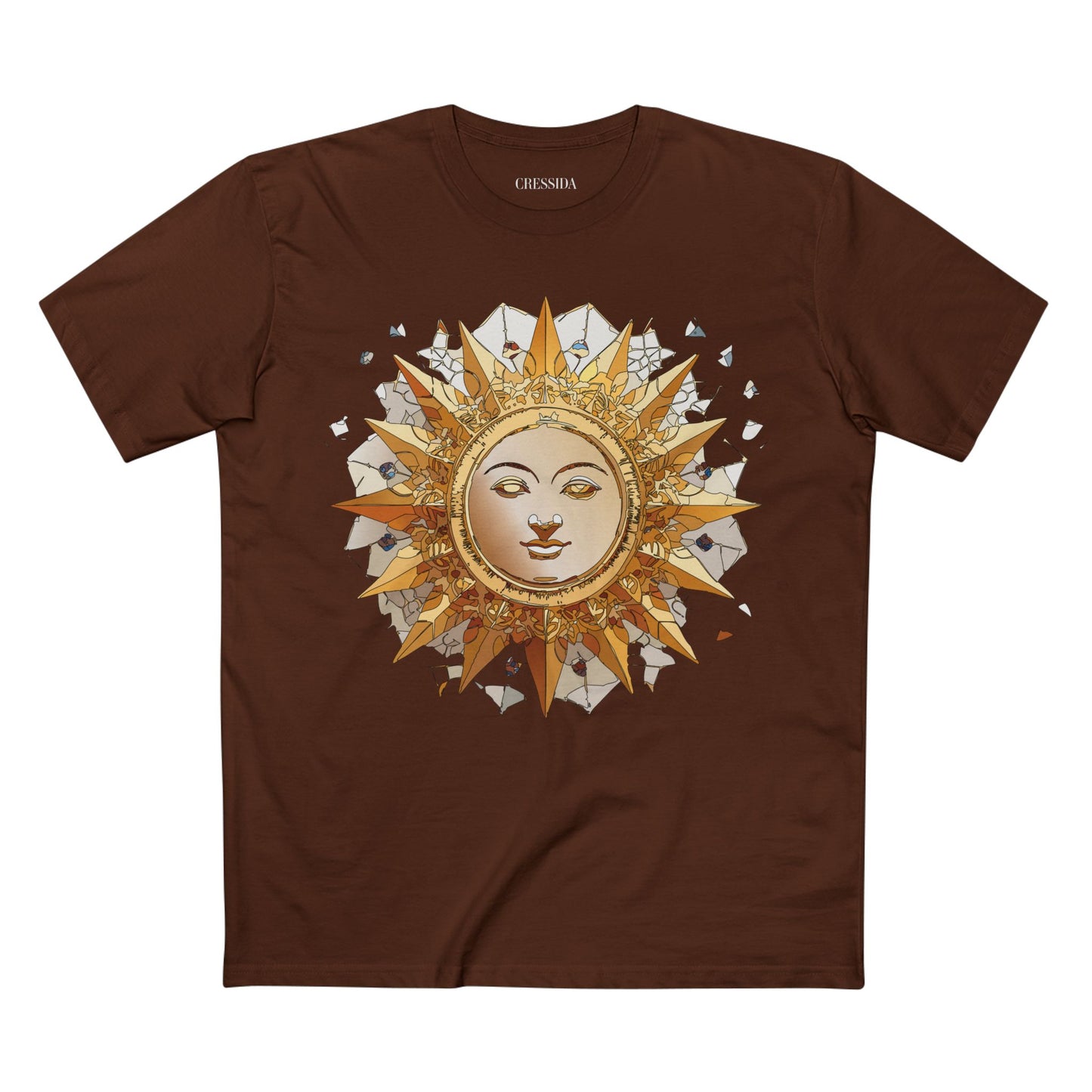 Sun Shirt, Shirt with Sun, Tee Shirt with Gold Sun