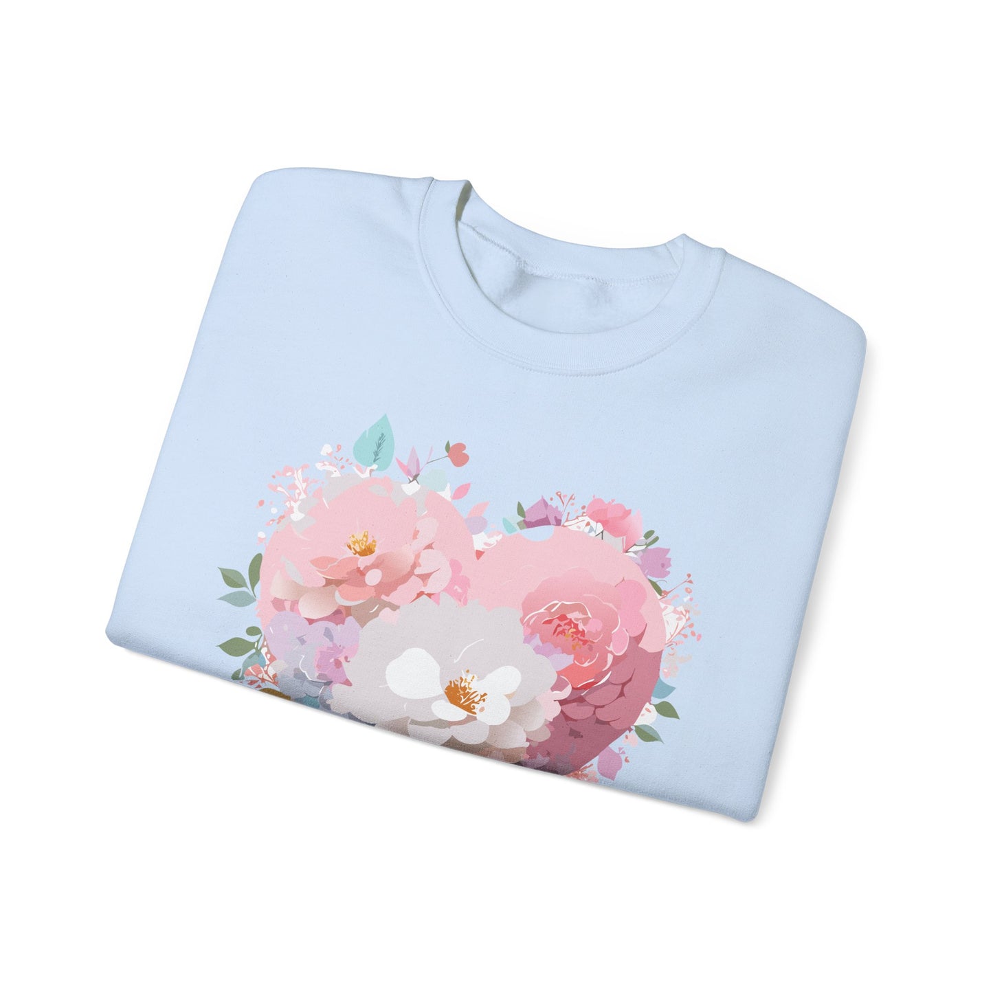 Floral Heart Sweatshirt, Floral Love Sweatshirt, Valentine's Day Sweatshirt, Heart Floral Sweatshirt