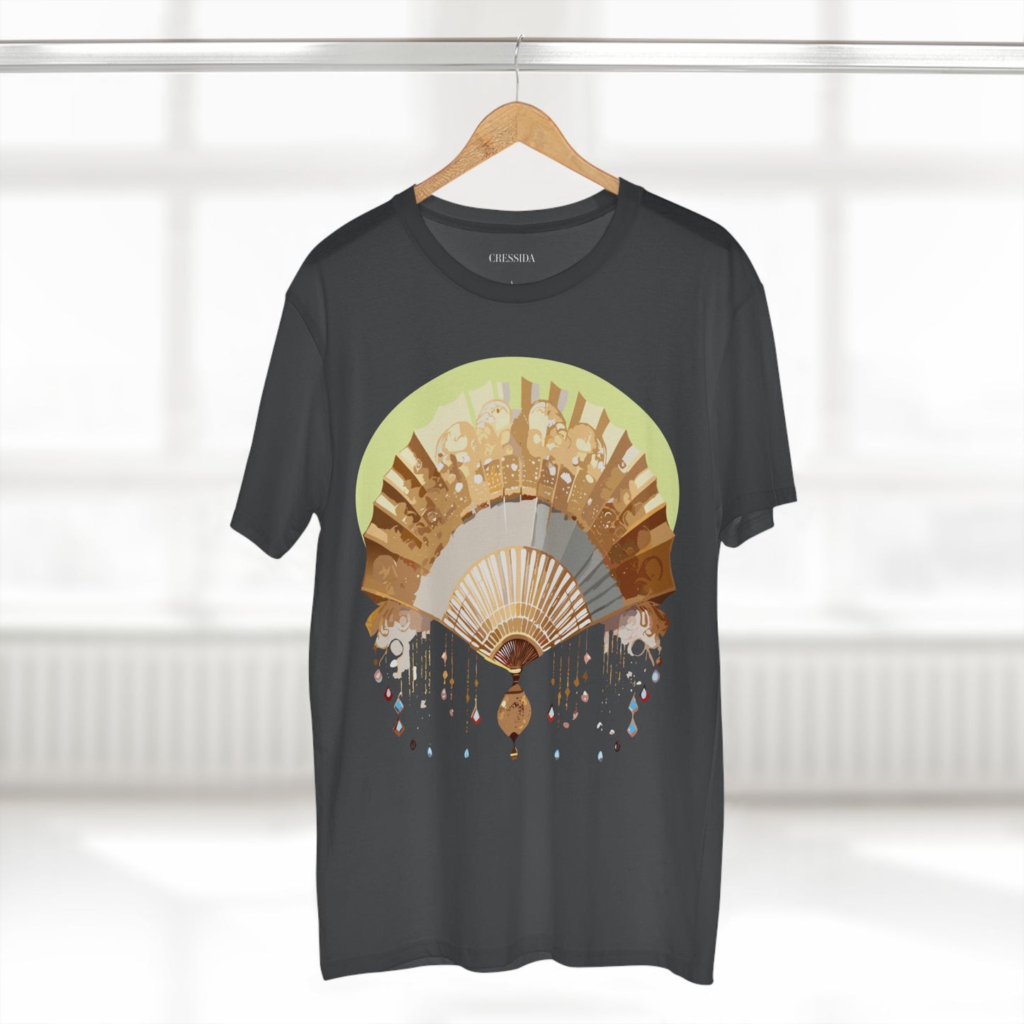 Fan shirt, Shirt with Fan, Tee Shirt with Antique Fan