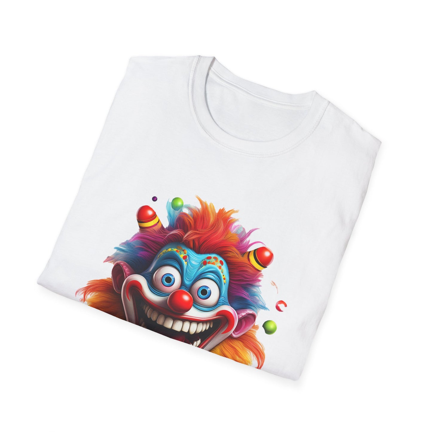 Clown Shirt, T Shirt with Clown, Funny Man Shirt, Tee Shirt with Funny Man, Circus Shirt, Shirt with Circus, Scary Man Shirt, Shirt with Scary Man