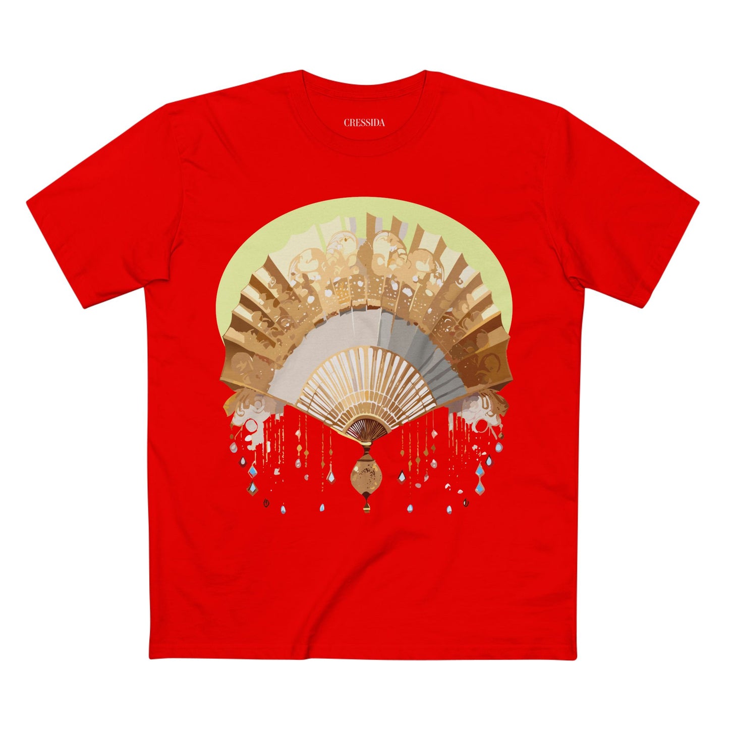 Fan shirt, Shirt with Fan, Tee Shirt with Antique Fan