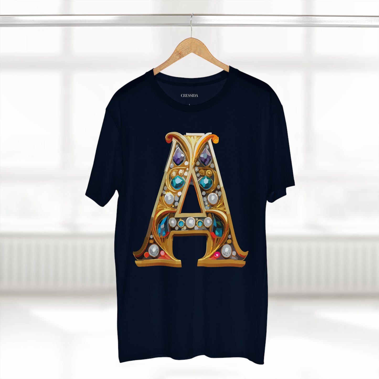 Letter Shirt, Shirt with Letters, Tee Shirt with Gold Letters