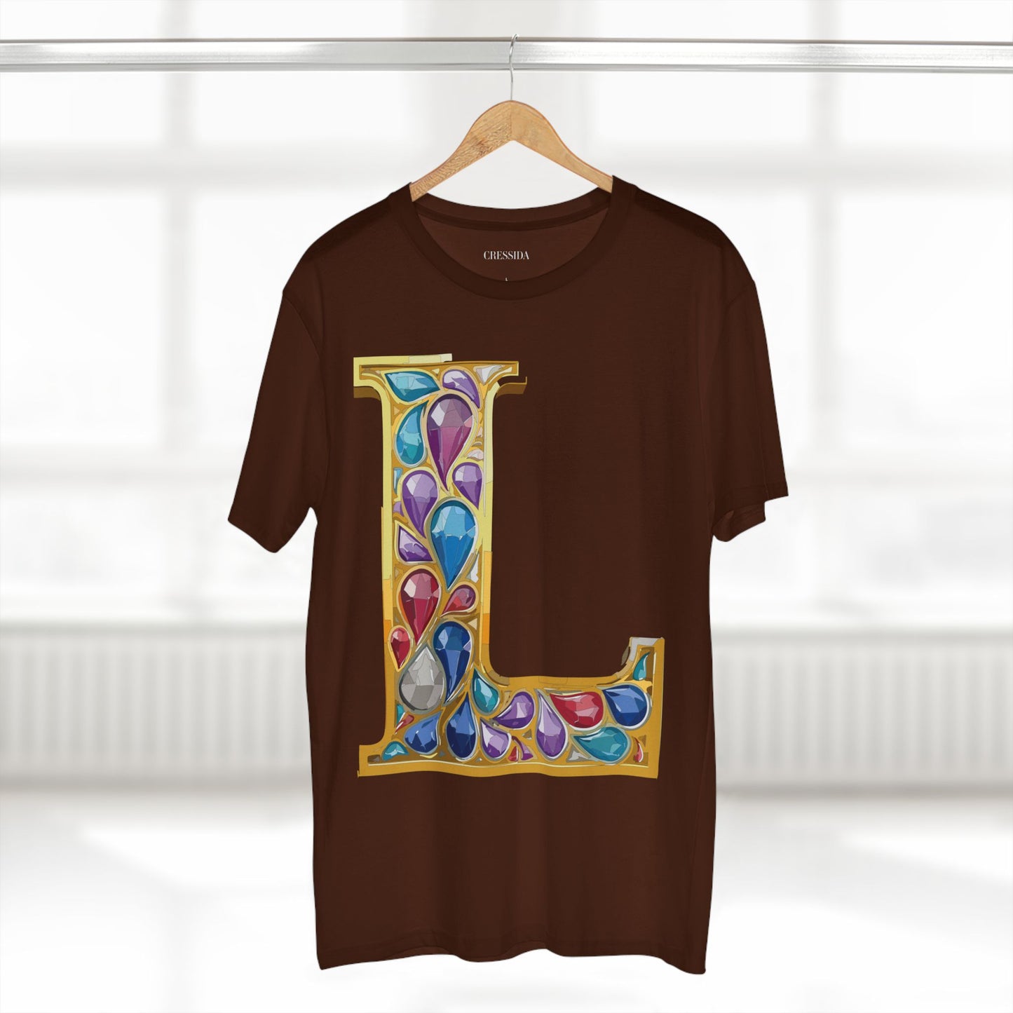 Letter Shirt, Shirt with Letters, Tee Shirt with Gold Letters