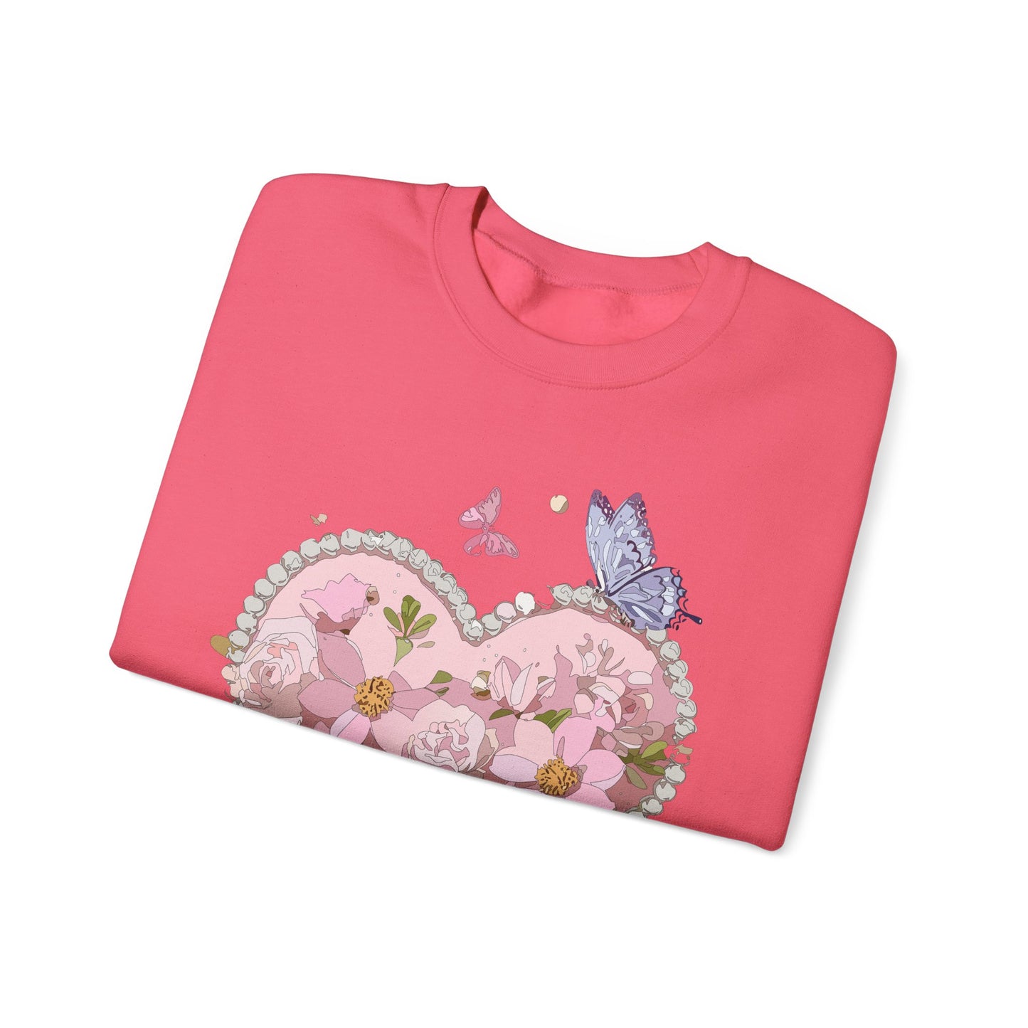 Floral Heart Sweatshirt, Floral Love Sweatshirt, Valentine's Day Sweatshirt, Heart Floral Sweatshirt