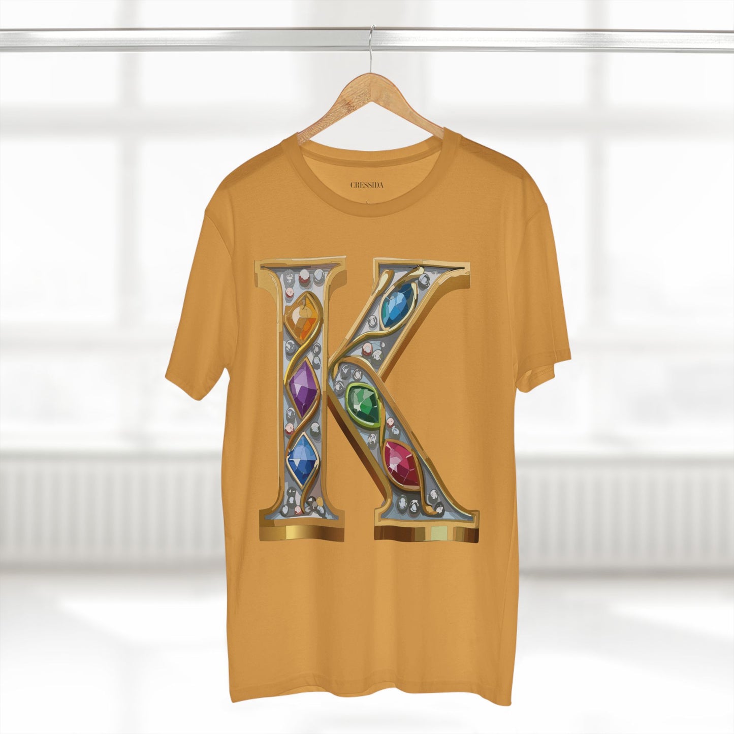 Letter Shirt, Shirt with Letters, Tee Shirt with Gold Letters