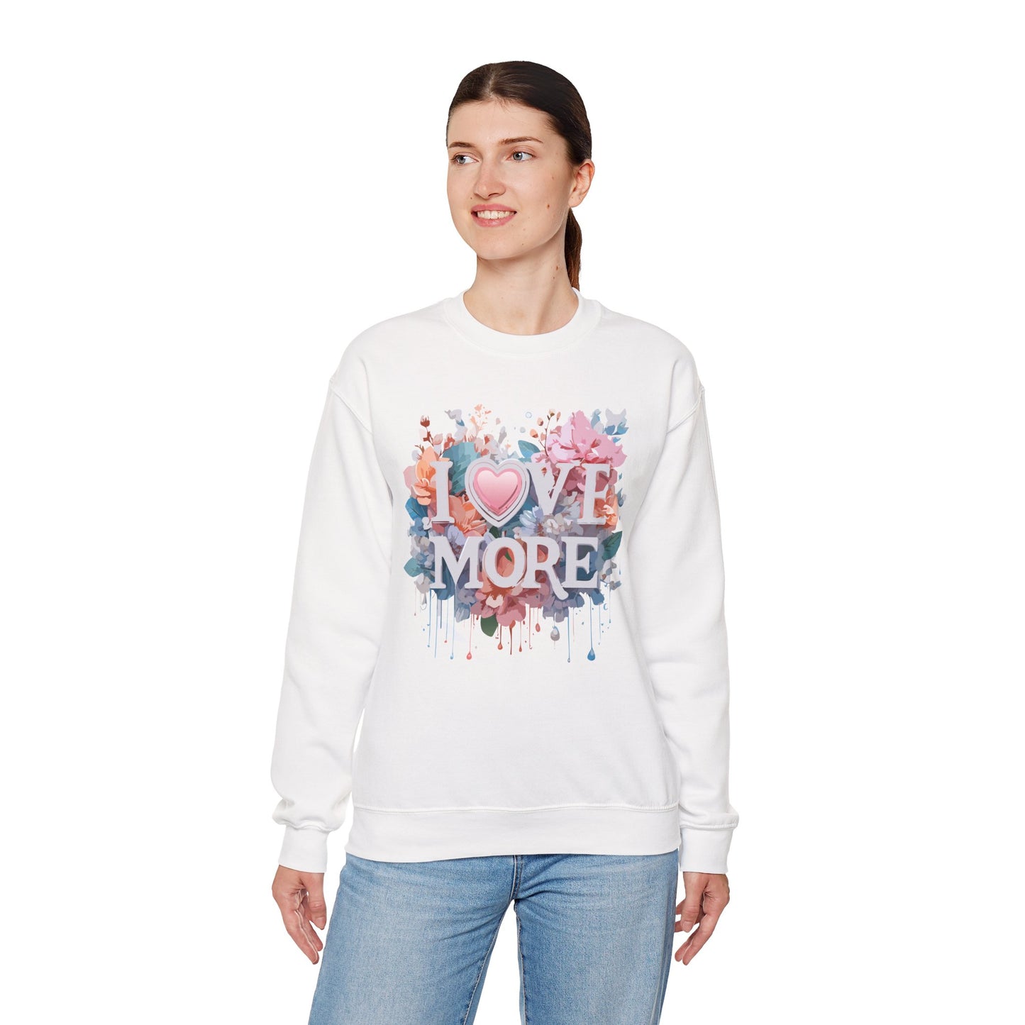 Floral Love Sweatshirt, Valentine's Day Sweatshirt, Love Flower Sweatshirt