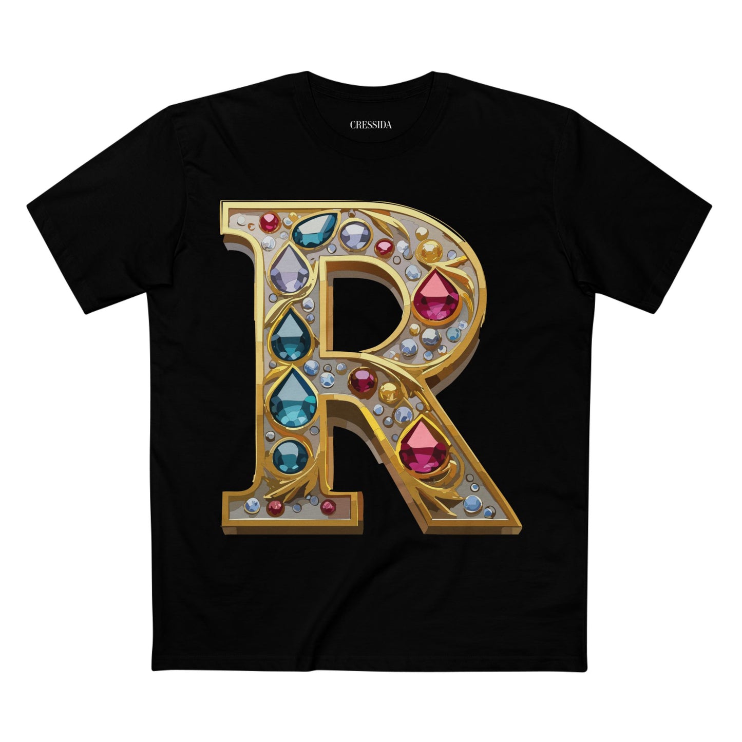 Letter Shirt, Shirt with Letters, Tee Shirt with Gold Letters