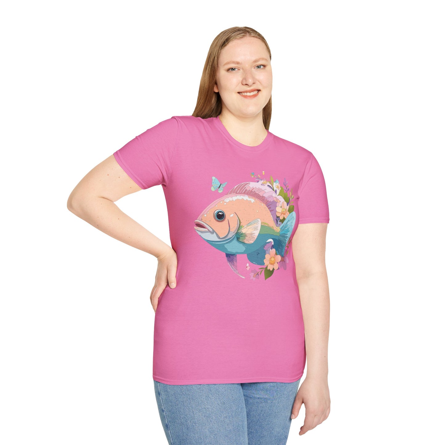Fish Art Design Shirt, T Shirt with Fish, Graphic Shirt, Tee Shirt with Graphic Design, Shirt with Fish Graphic Art