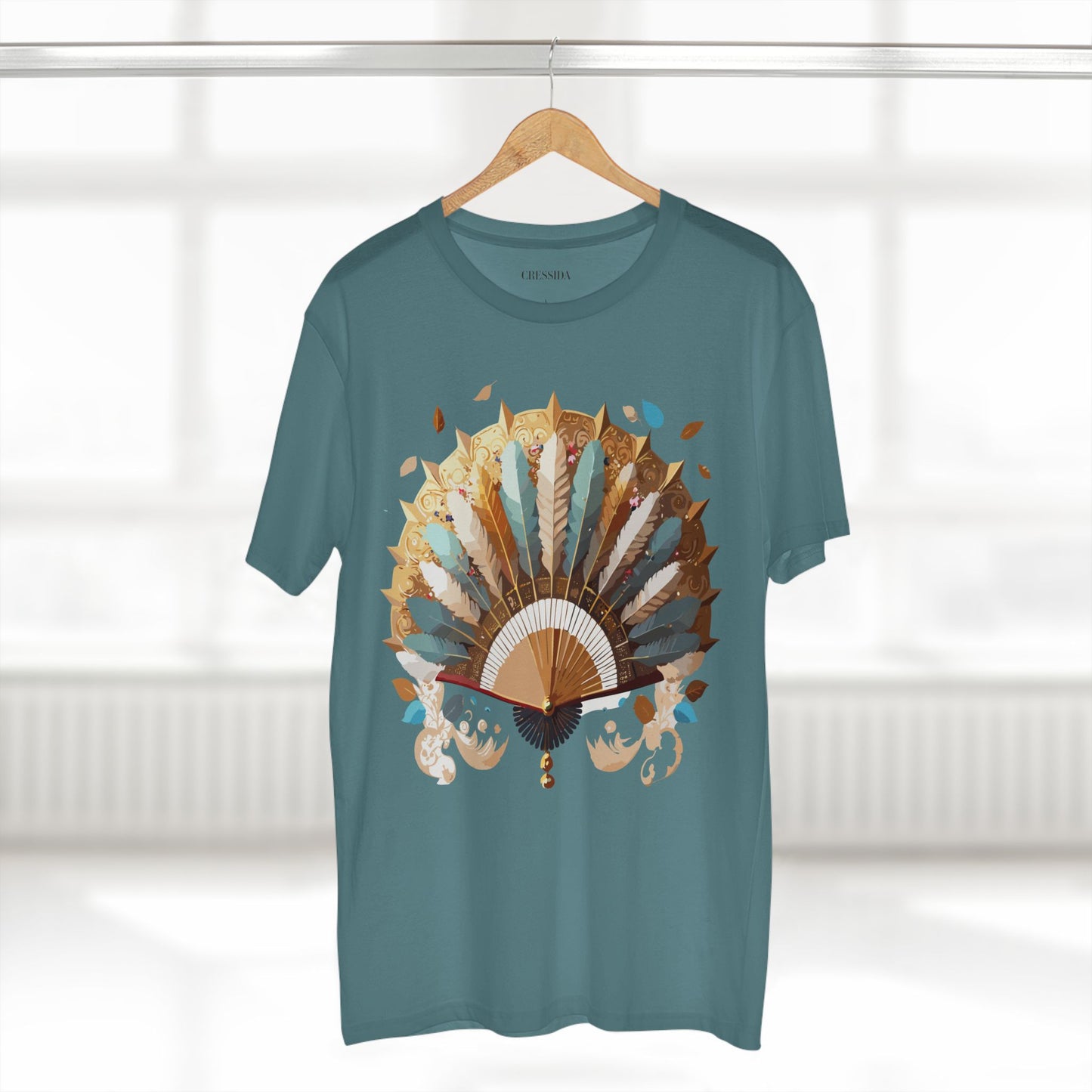 Fan shirt, Shirt with Fan, Tee Shirt with Antique Fan