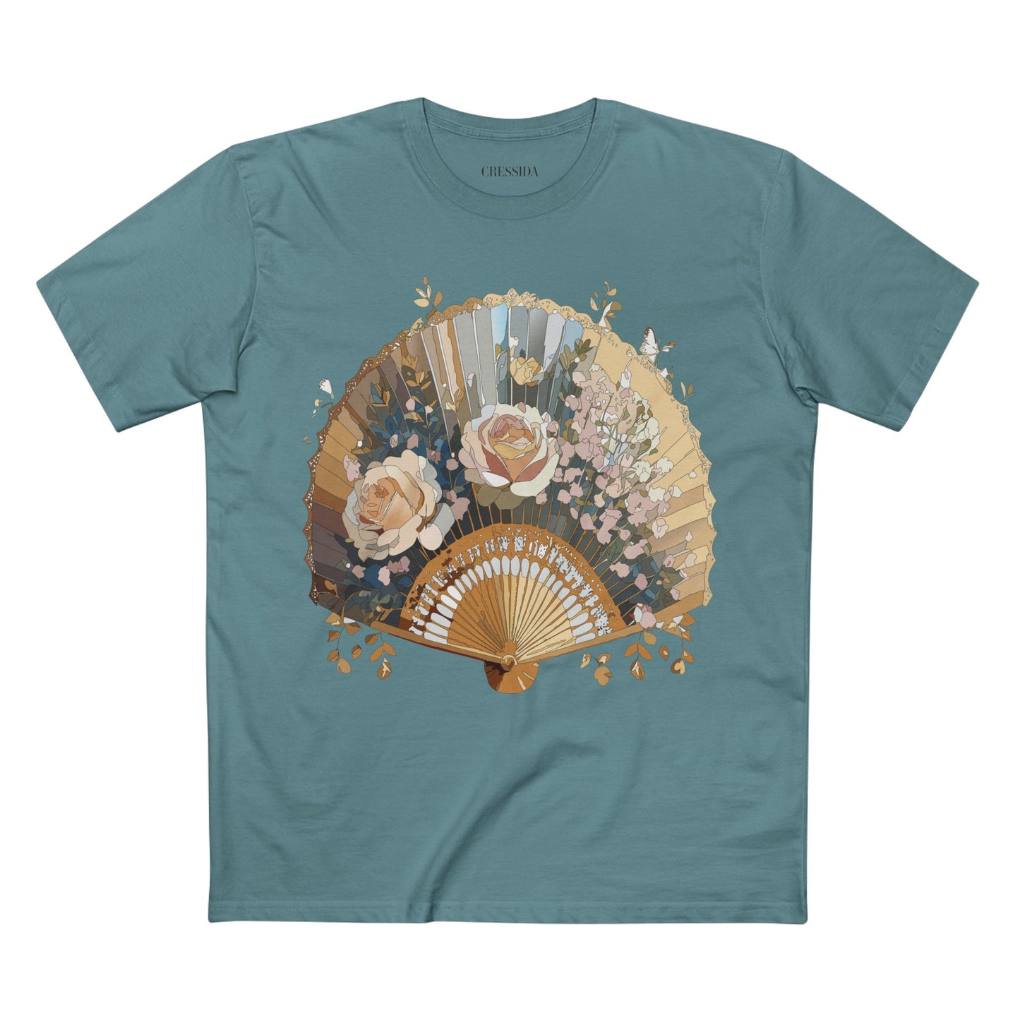 Fan shirt, Shirt with Fan, Tee Shirt with Antique Fan