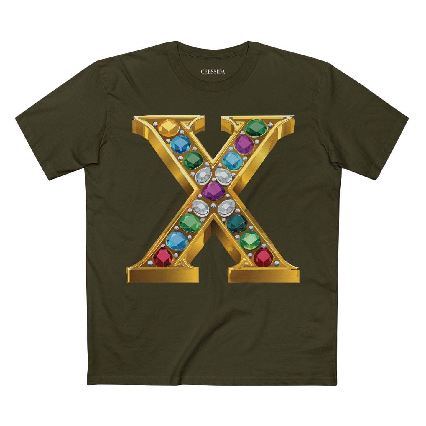 Letter Shirt, Shirt with Letters, Tee Shirt with Gold Letters
