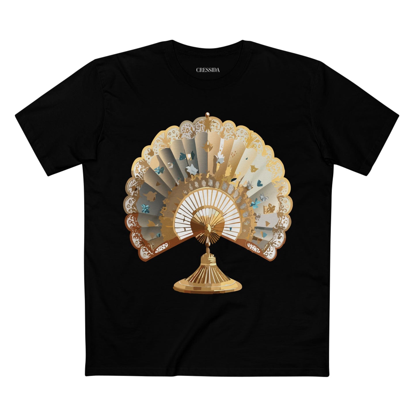 Fan shirt, Shirt with Fan, Tee Shirt with Antique Fan