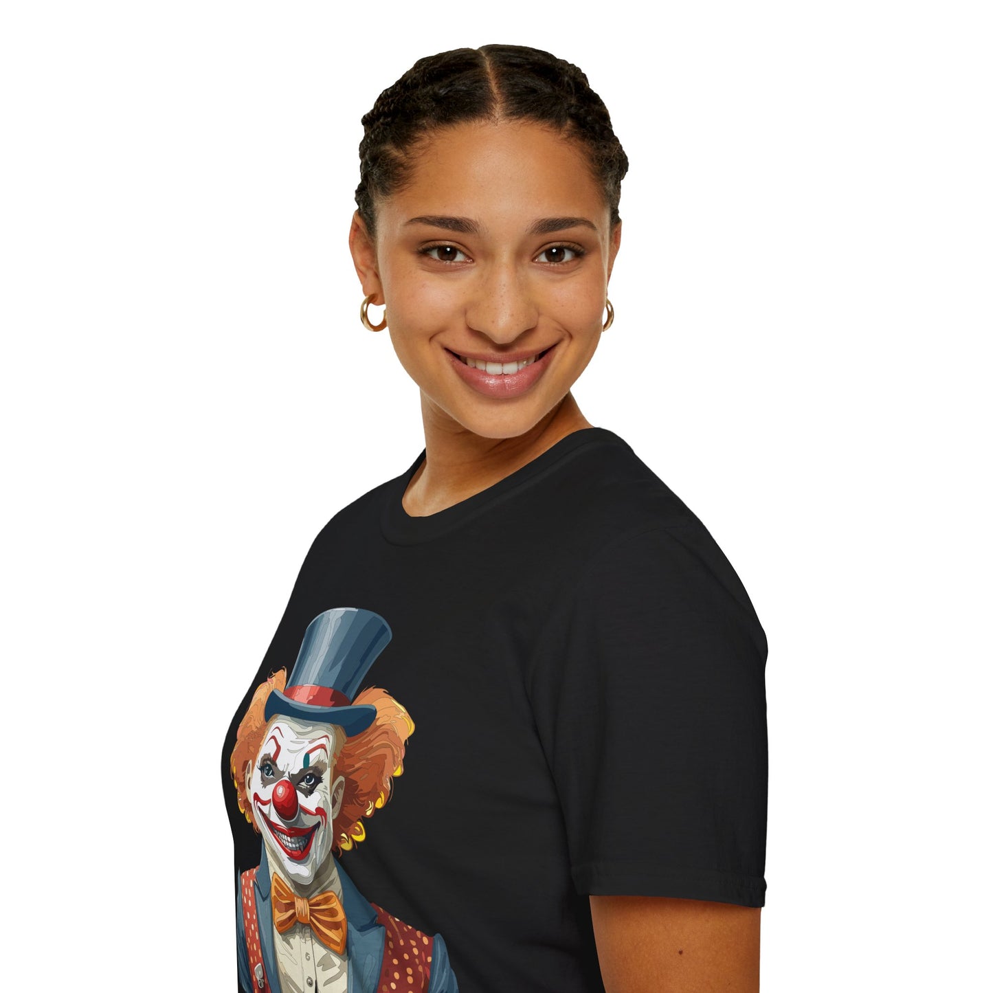 Clown Shirt, T Shirt with Clown, Funny Man Shirt, Tee Shirt with Funny Man, Circus Shirt, Shirt with Circus, Scary Man Shirt, Shirt with Scary Man