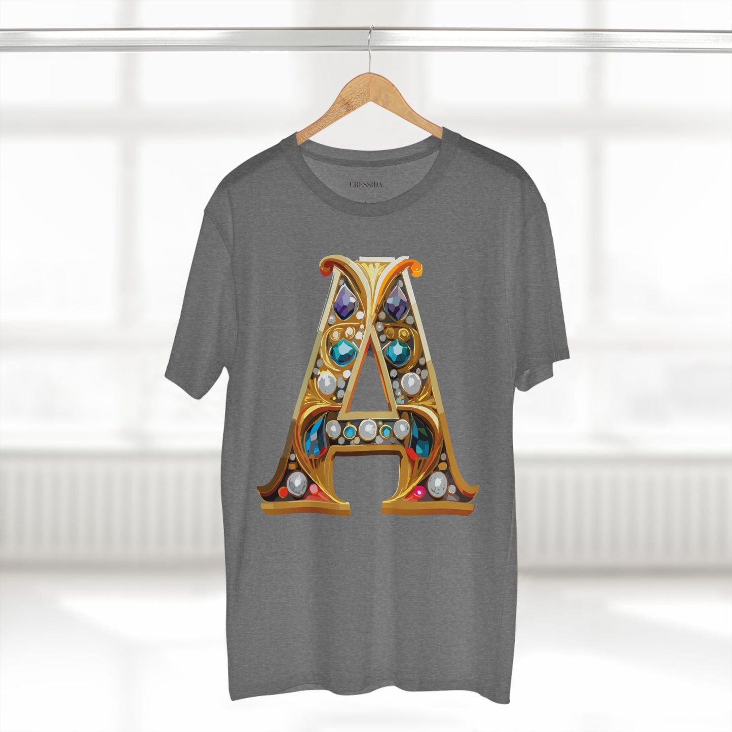 Letter Shirt, Shirt with Letters, Tee Shirt with Gold Letters